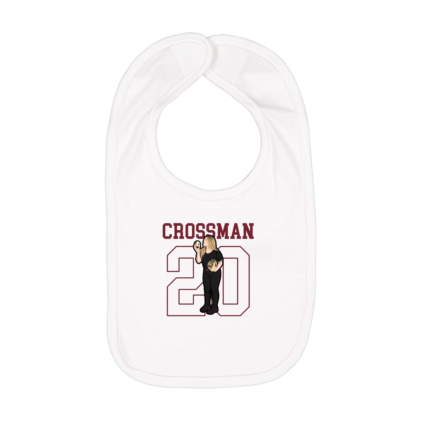 Infant Bib — Shirsey in White