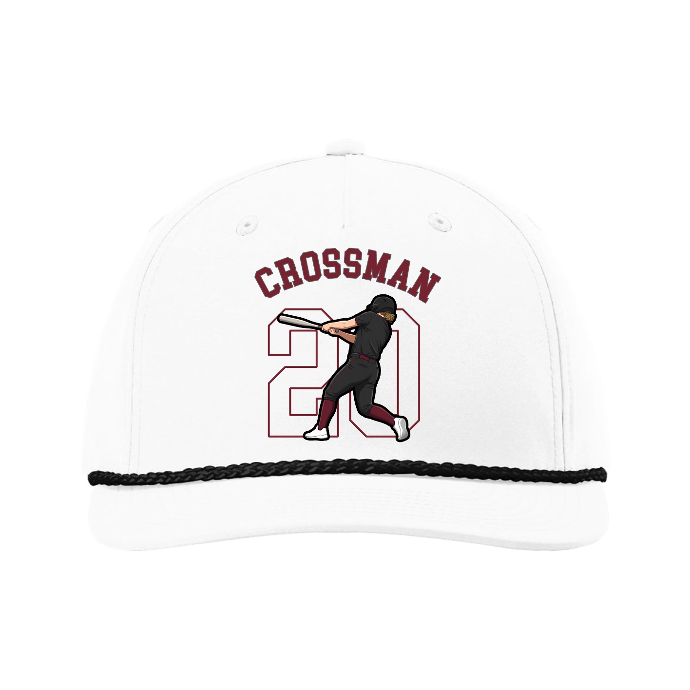 Five-Panel Classic Rope Cap — Shirsey Arch in White