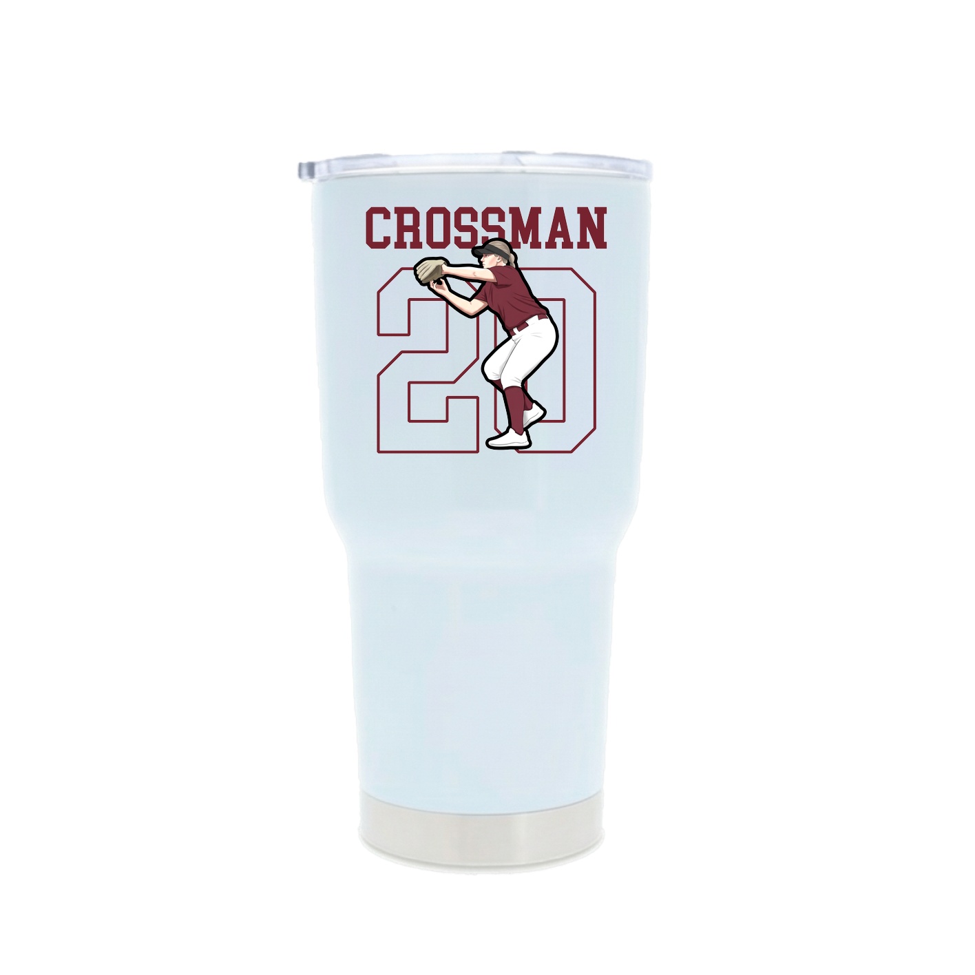 30oz Stainless Steel Tumbler — Shirsey in White