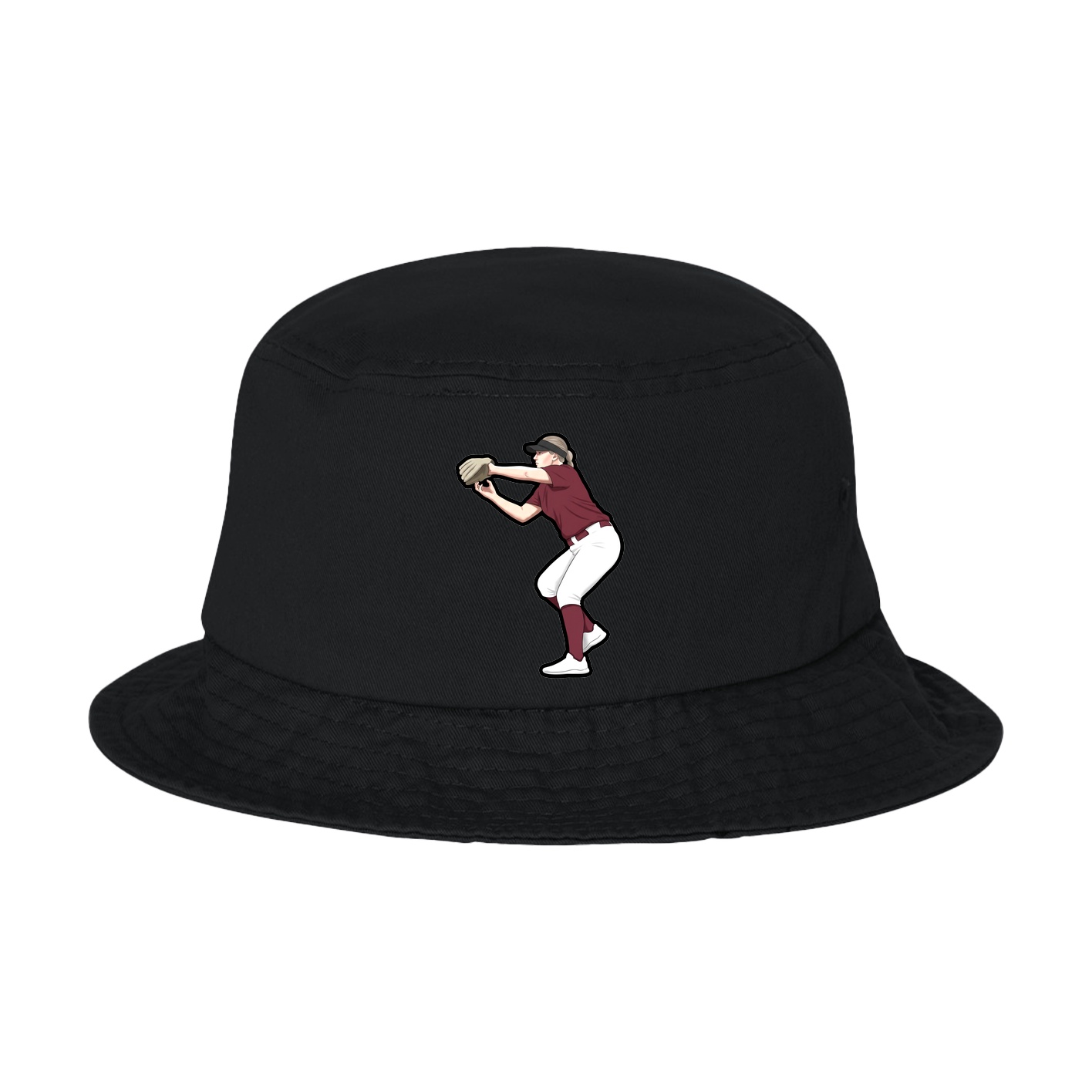 Bucket Cap — Name Vertical in Black