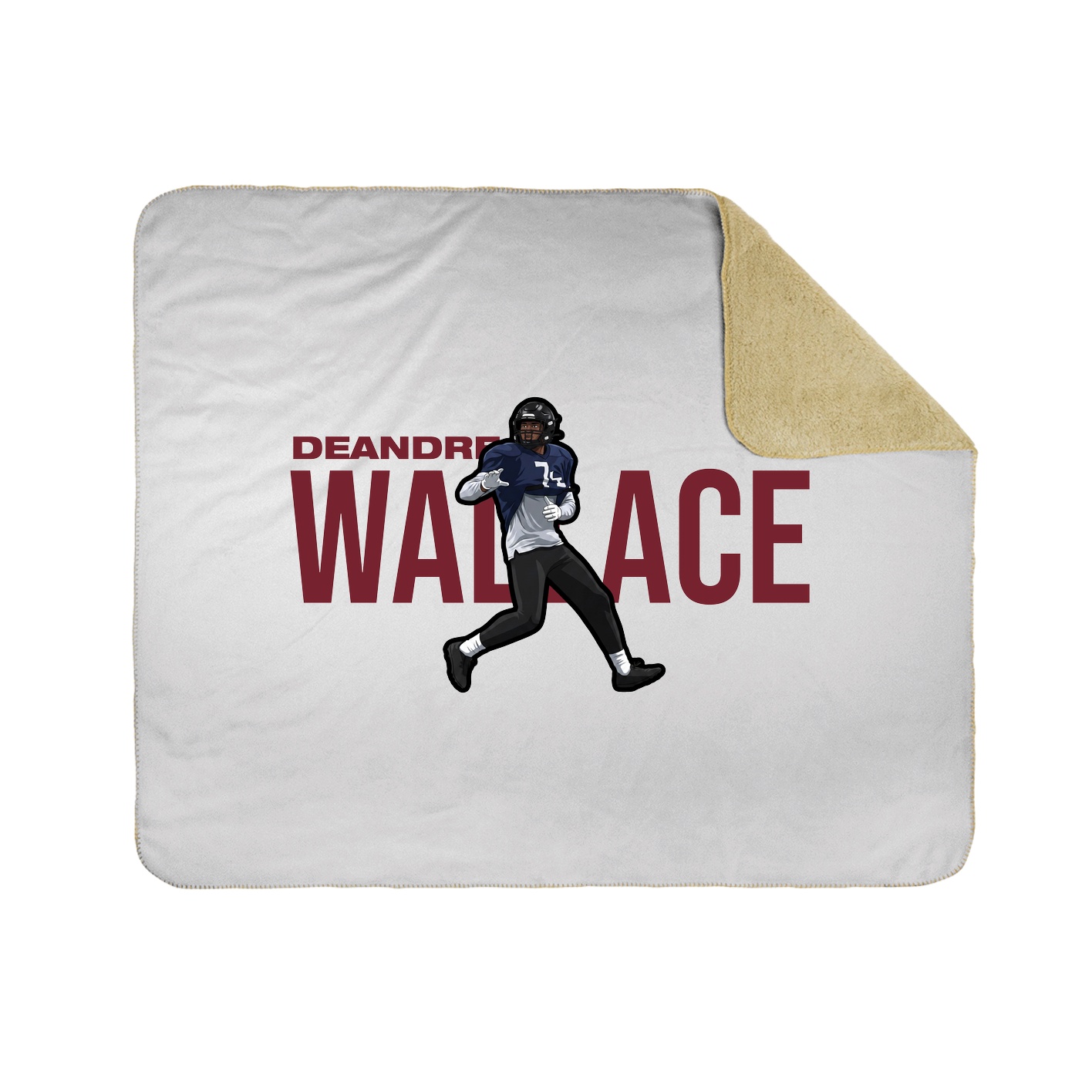Throw Blanket — Player Name in White