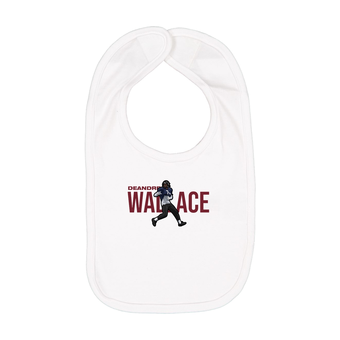 Infant Bib — Player Name in White