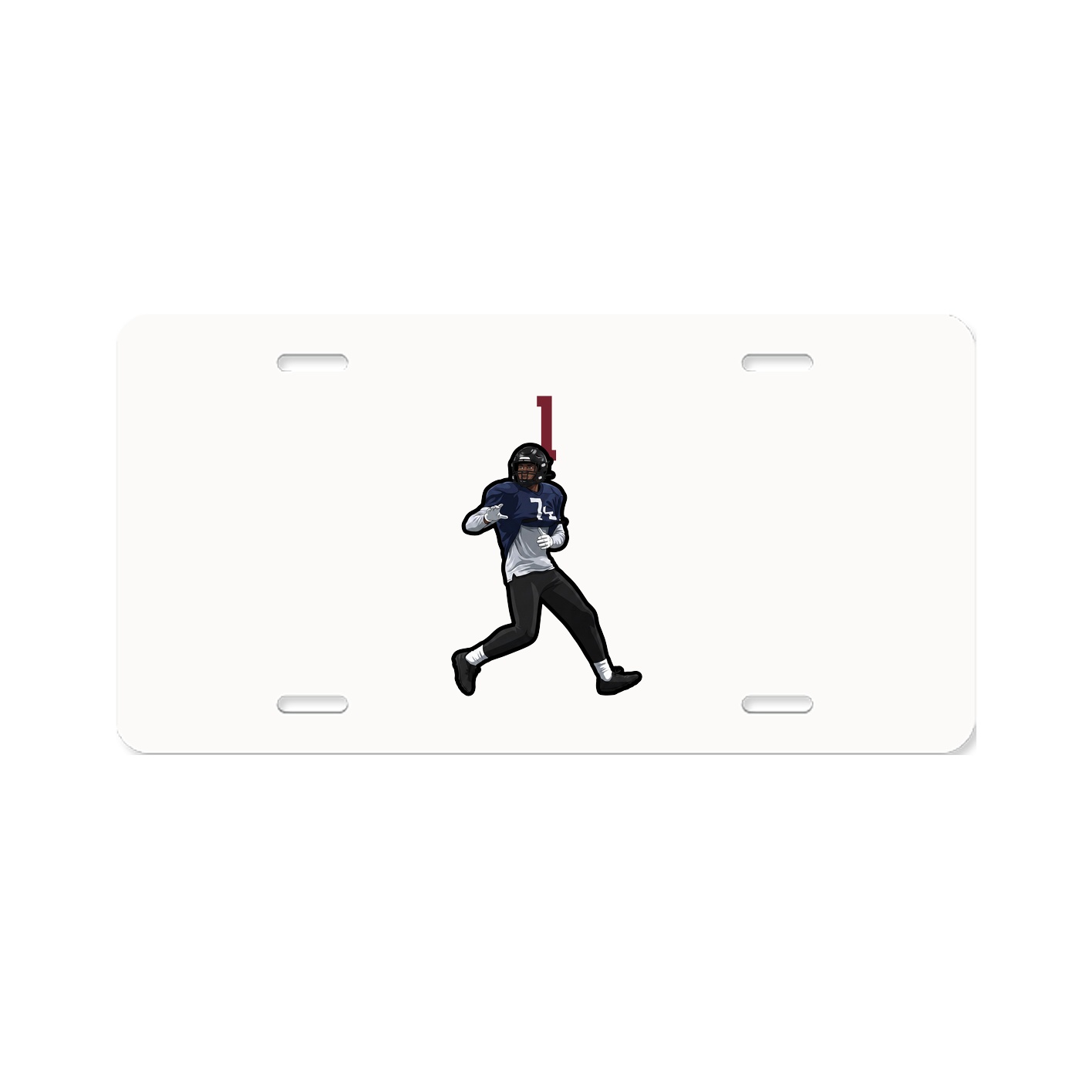 License Plate — Number Top in Classic