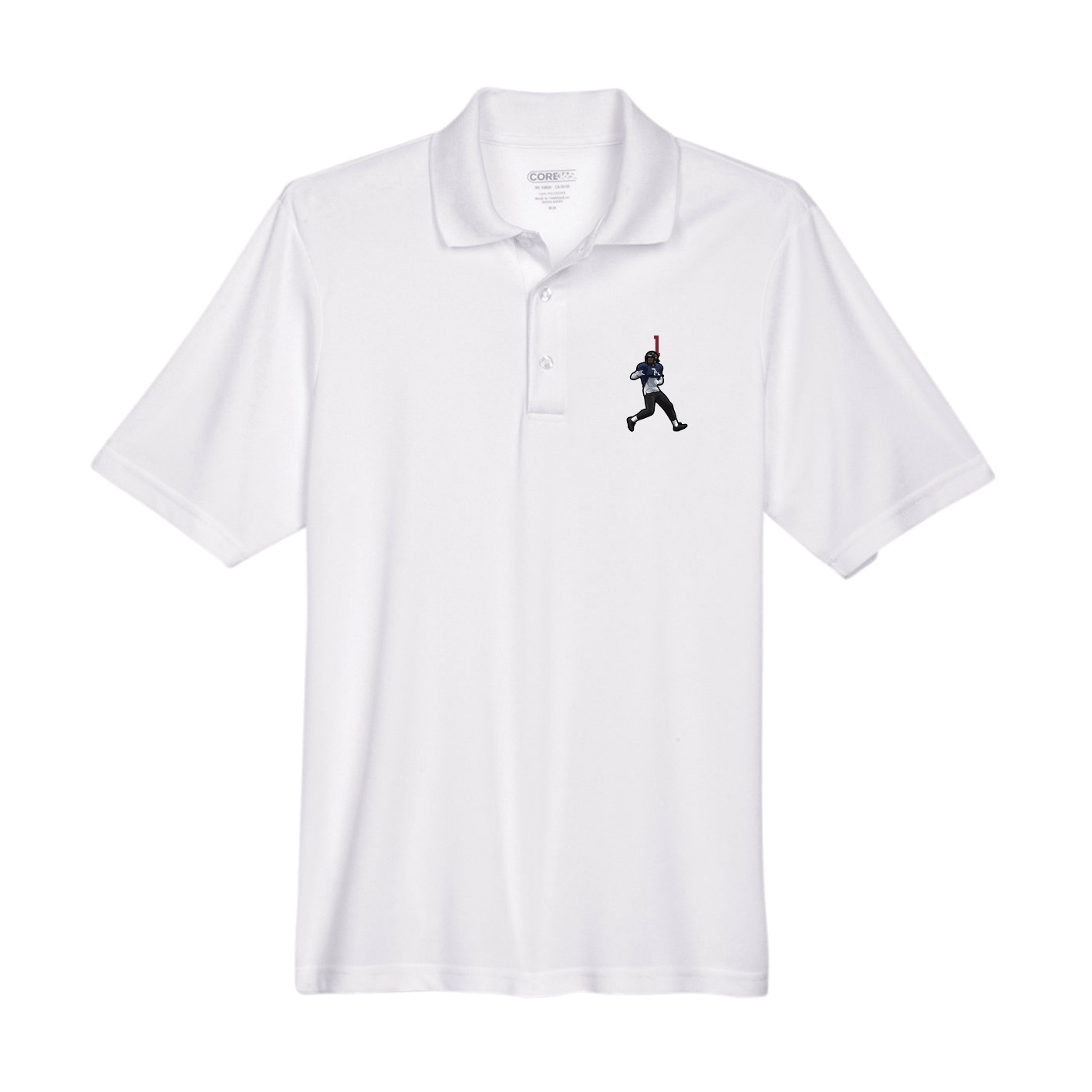 Performance Polo — Number Top in White