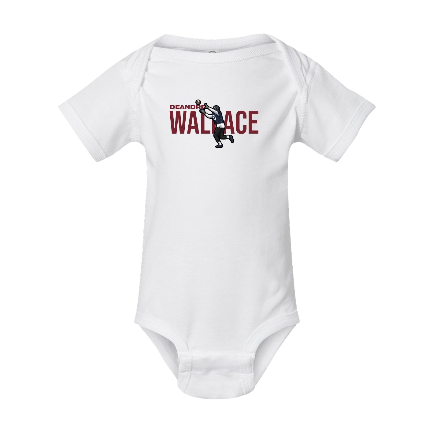 Baby Onesie — Player Name in White