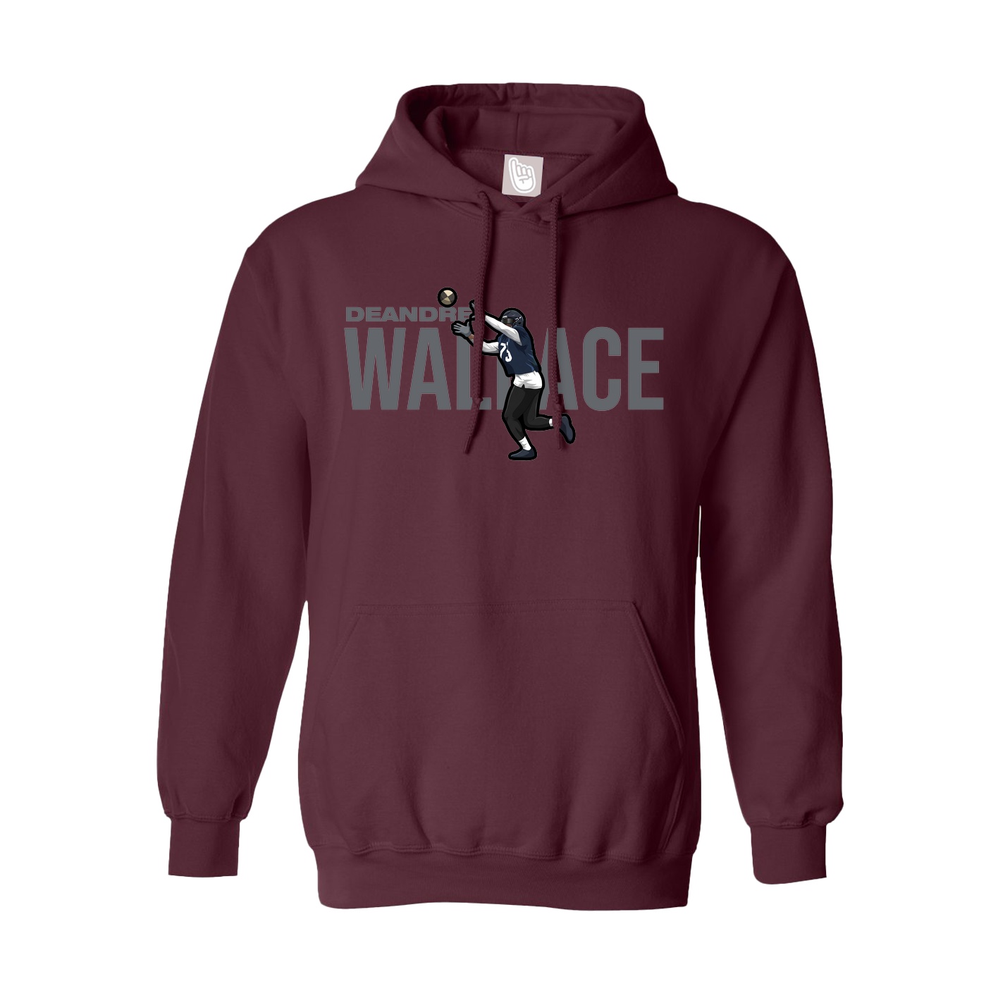 Hoodie — Player Name in Maroon