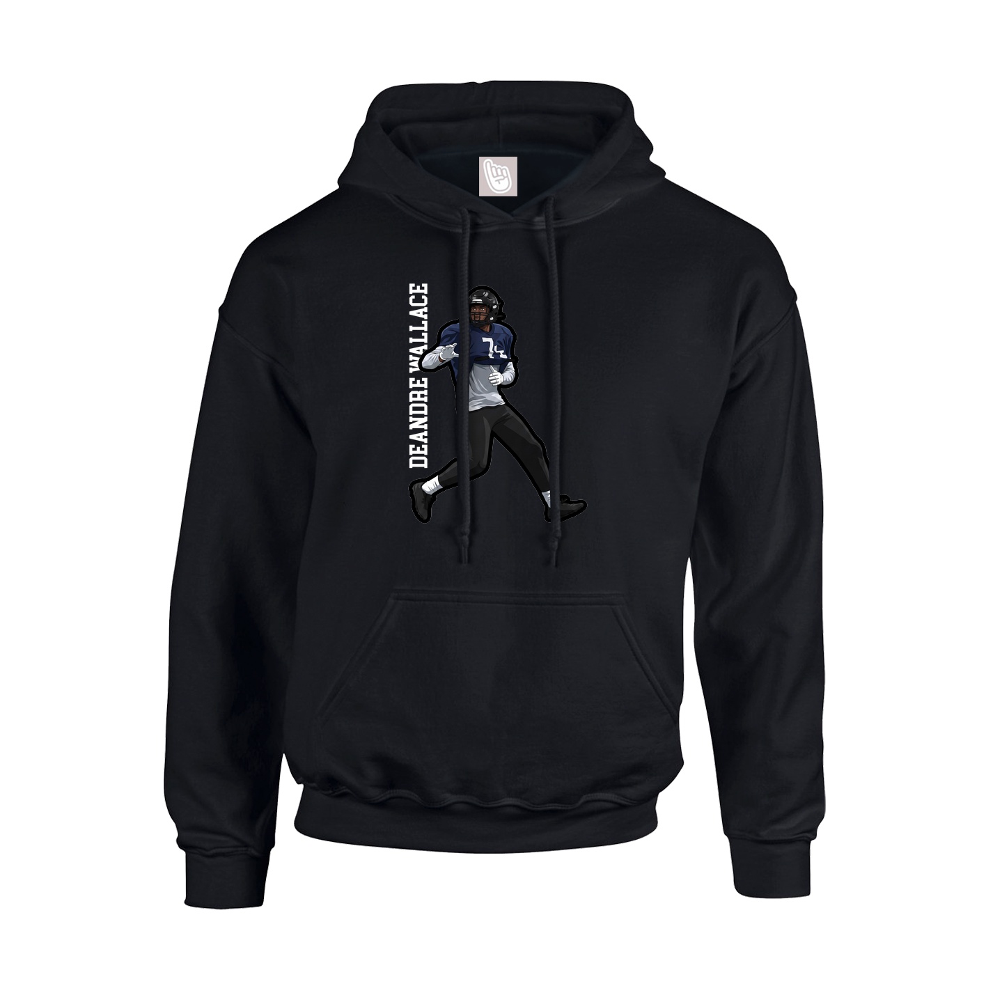Hoodie — Name Vertical in Black