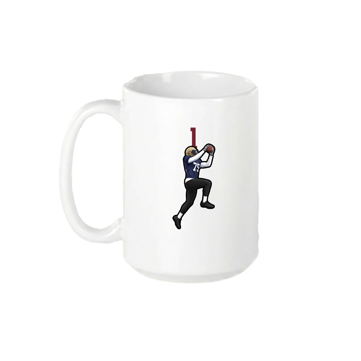 15oz Coffee Mug — Number Top in White