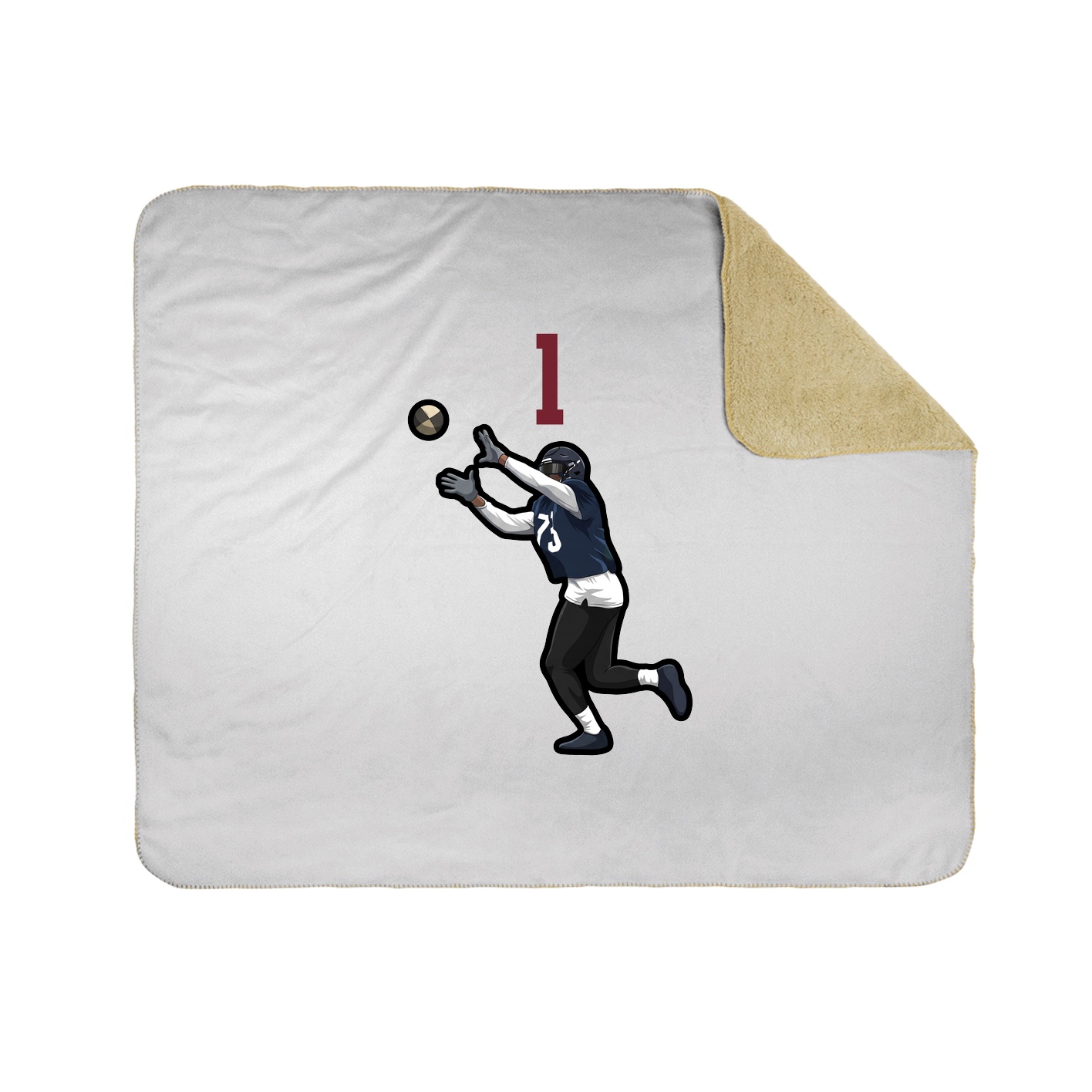 Throw Blanket — Number Top in White