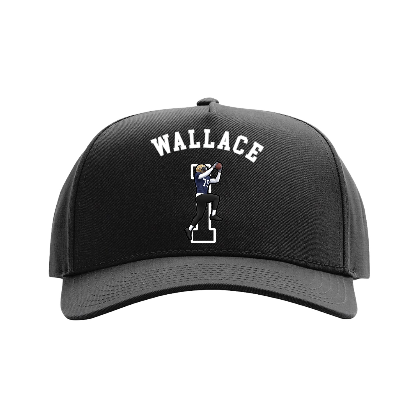Full Fabric Five-Panel Champ Cap — Shirsey Arch in Black