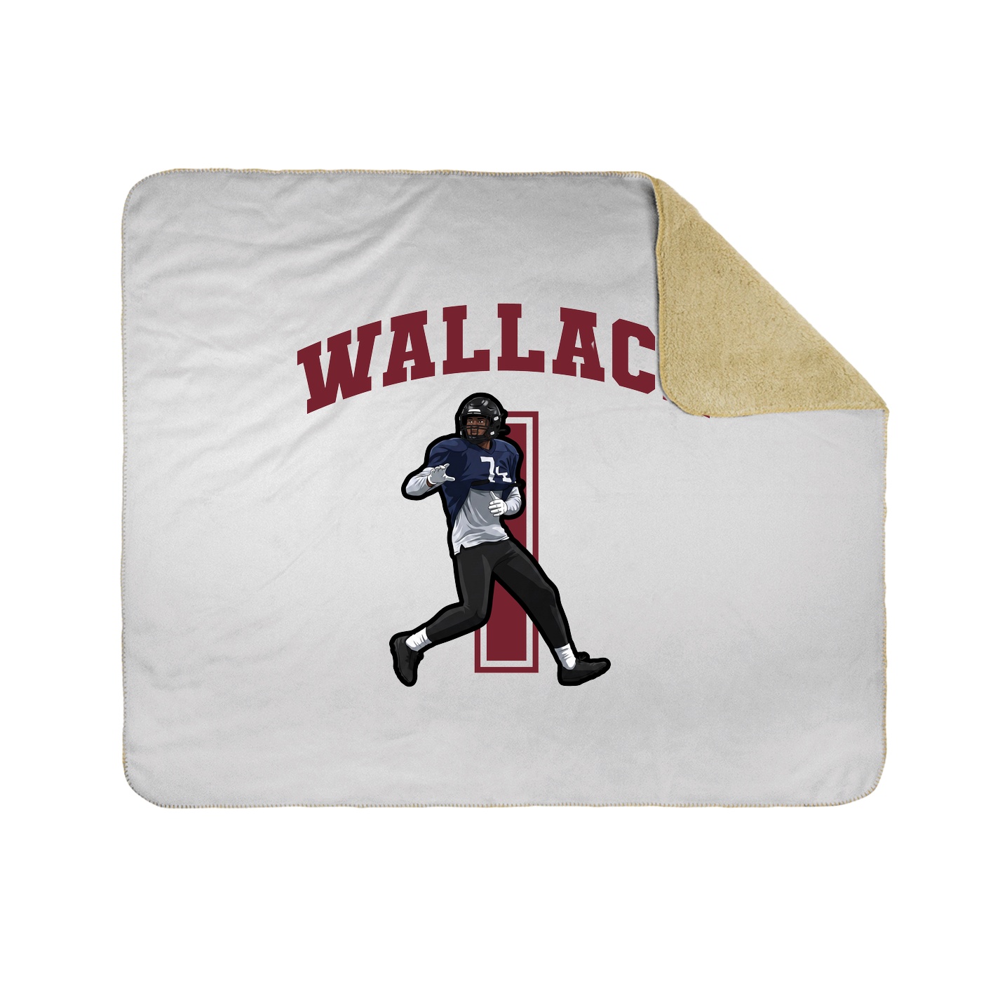 Throw Blanket — Number in White