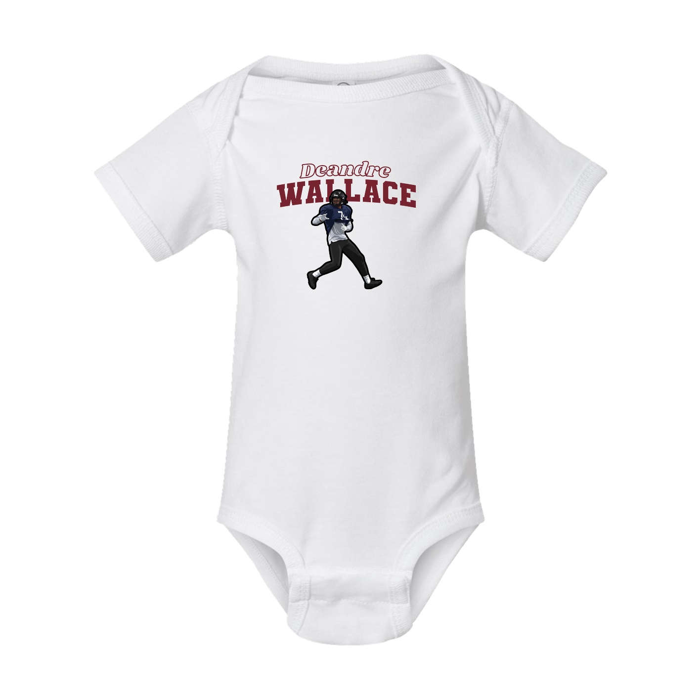 Baby Onesie — Name Arch in White