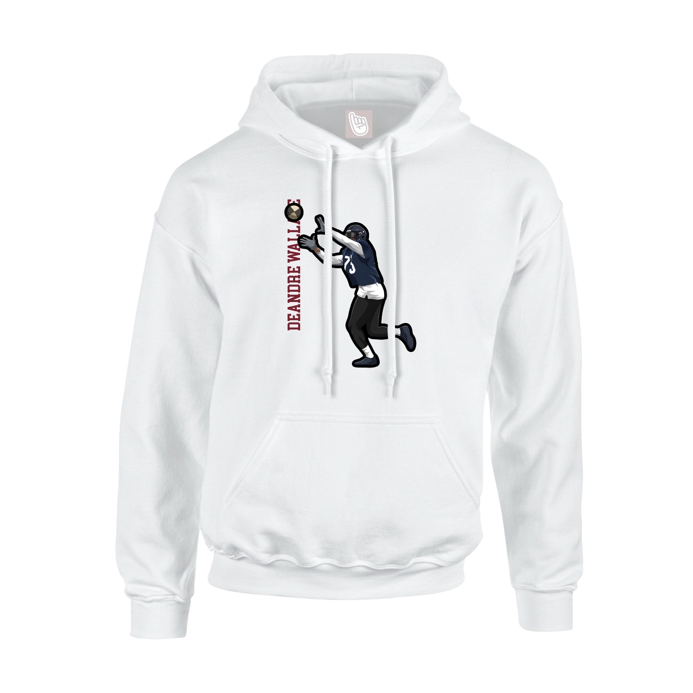 Hoodie — Name Vertical in White