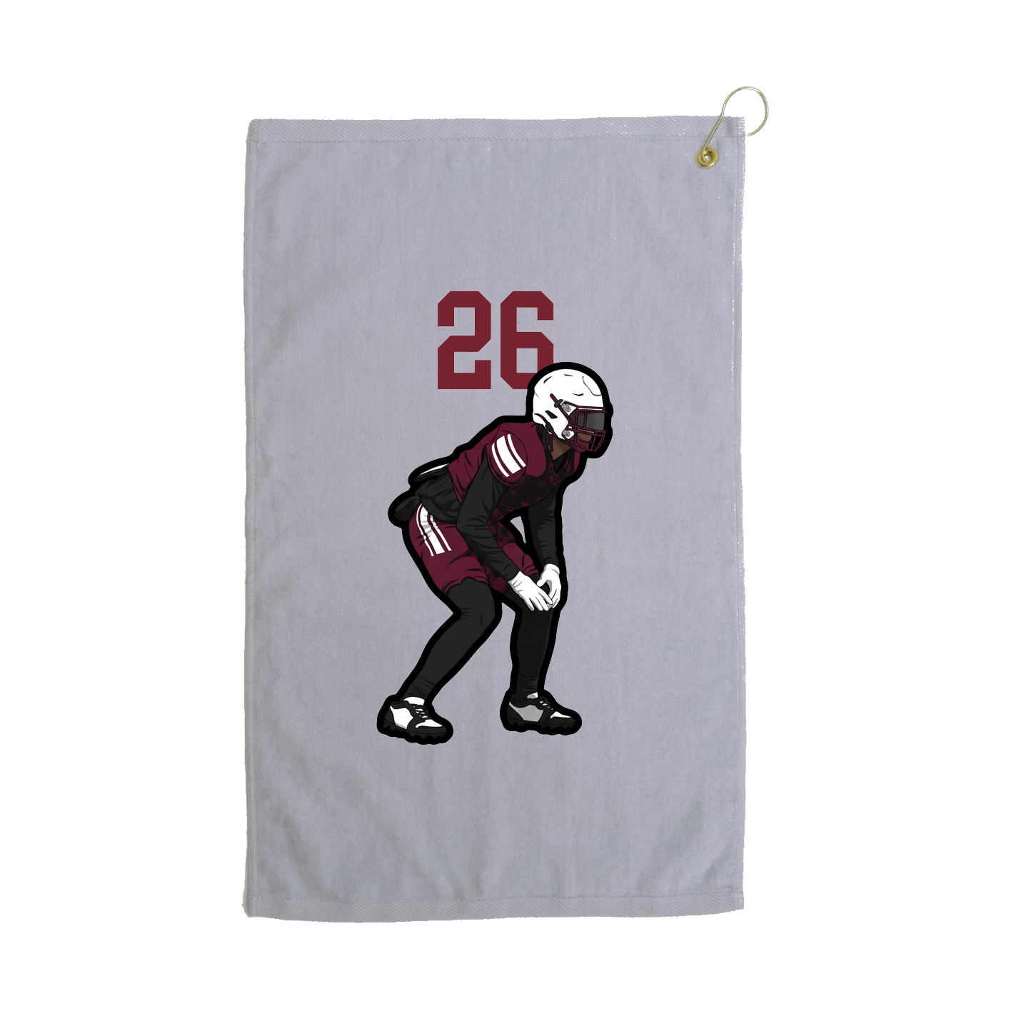 Golf Towel — Number Top in Grey
