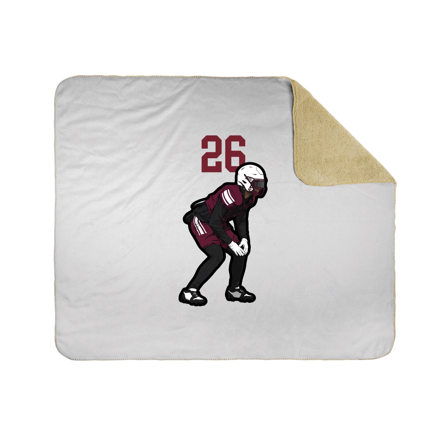 Throw Blanket — Number Top in White