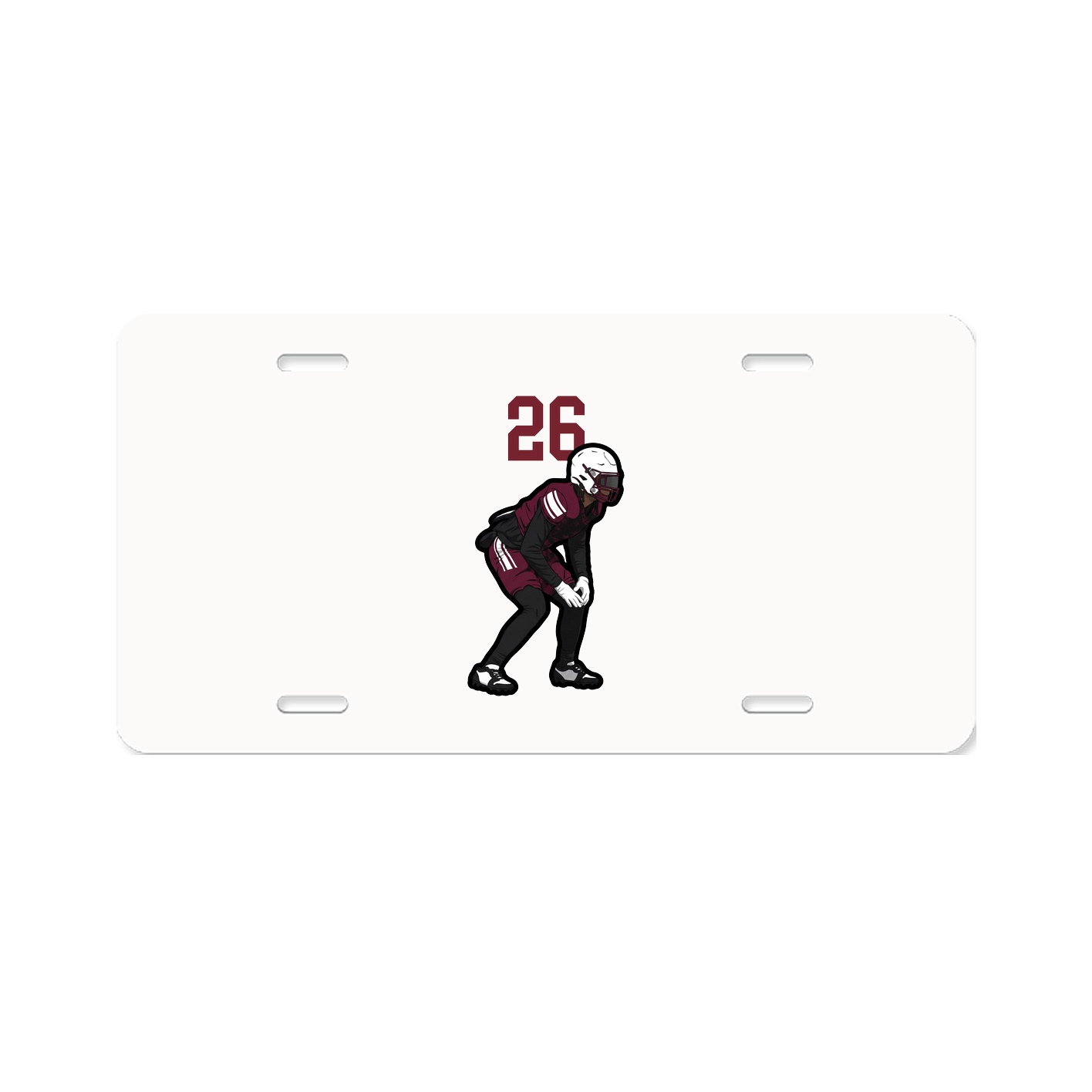 License Plate — Number Top in Classic