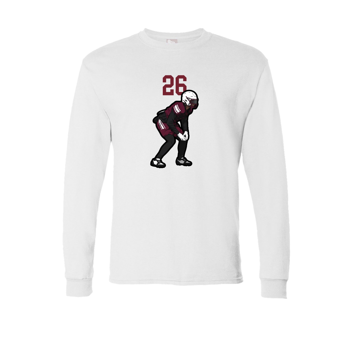 Long Sleeve Tee — Number Top in White