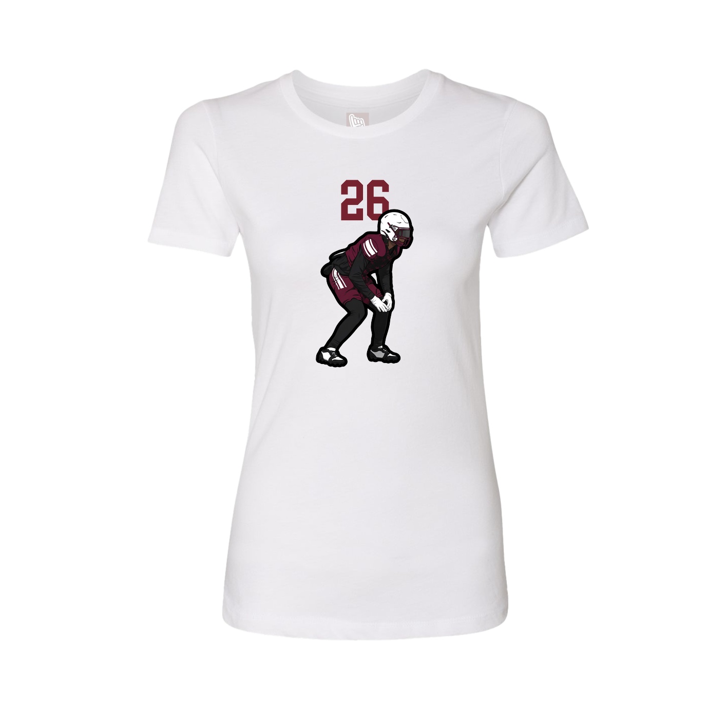 Womens Tee — Number Top in White