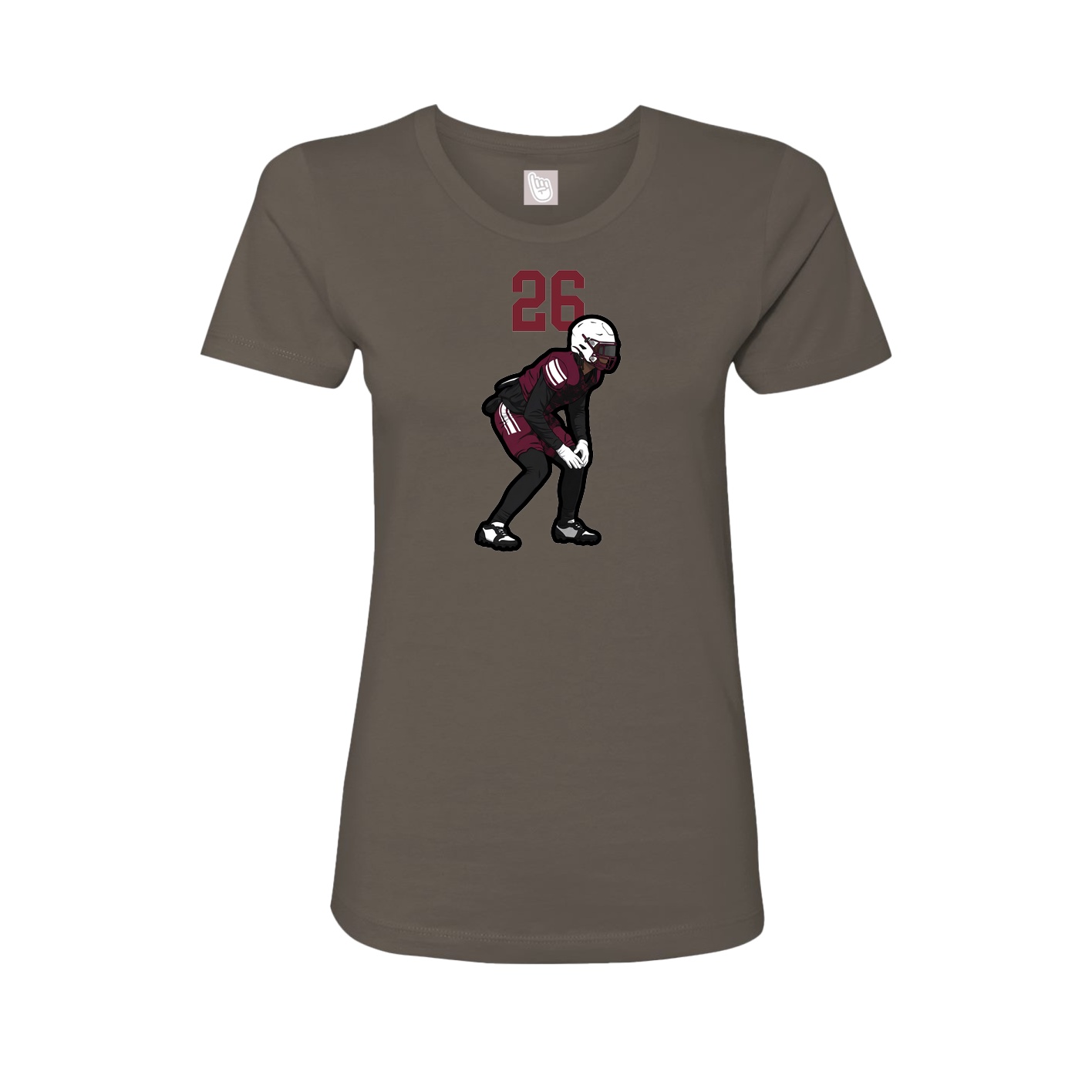Fitted Women's Tee — Number Top in Grey