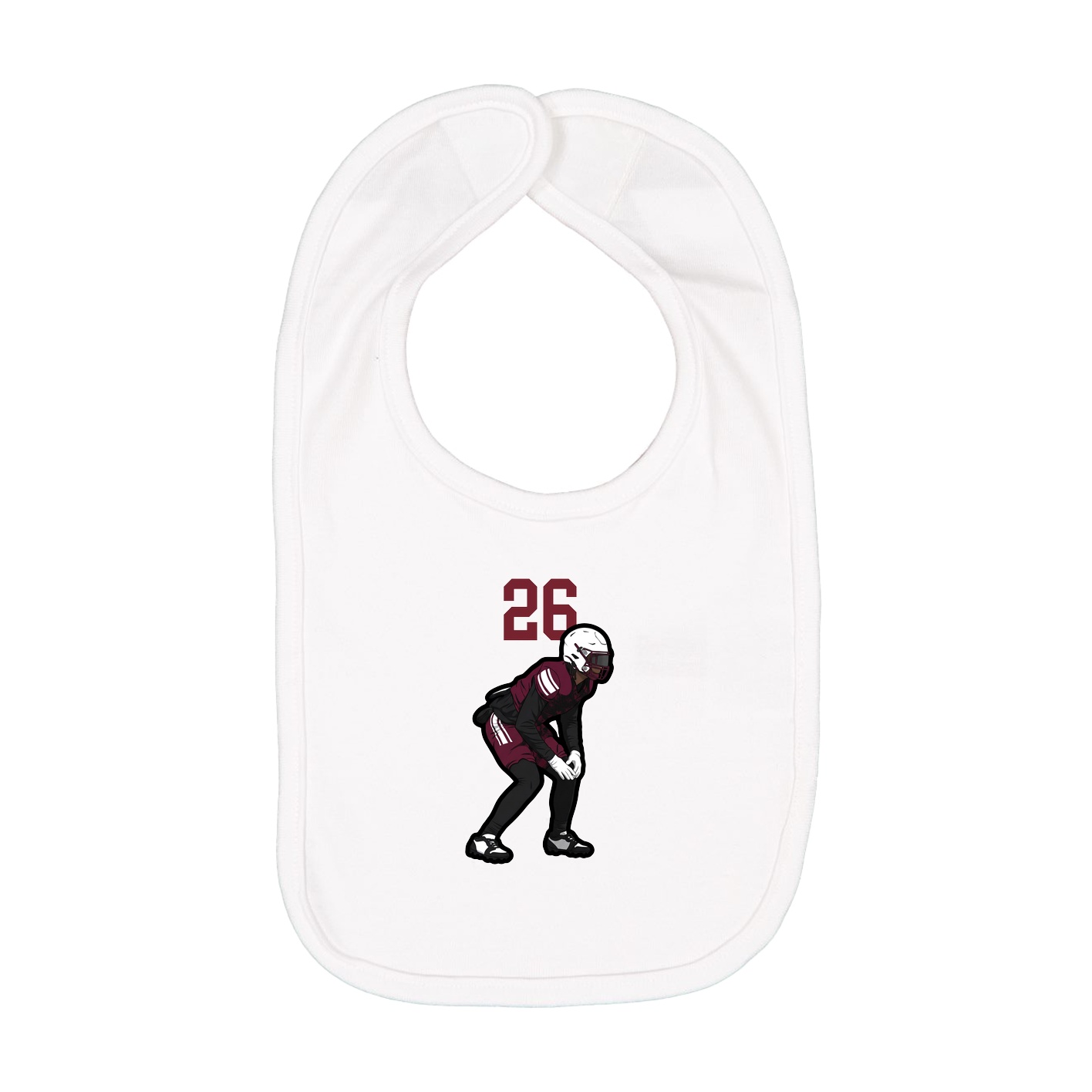 Infant Bib — Number Top in White