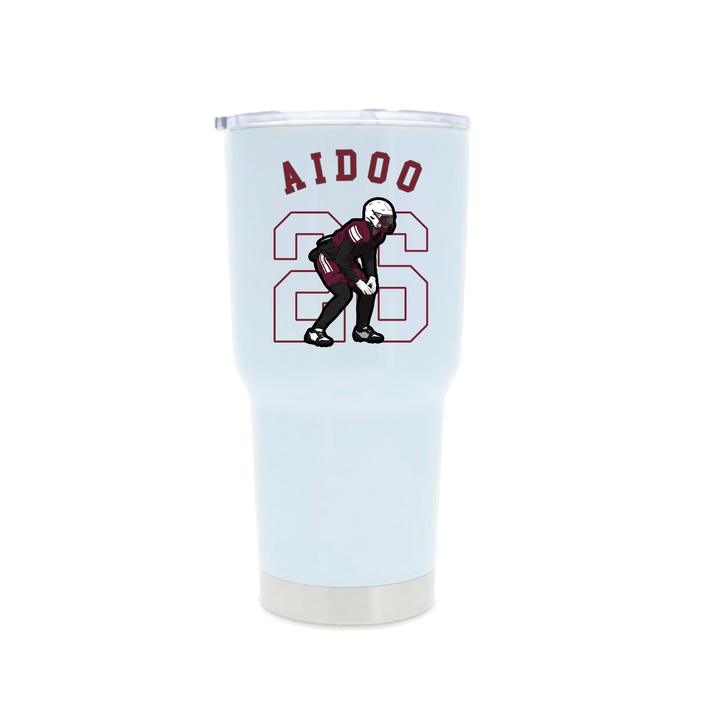 30oz Stainless Steel Tumbler — Shirsey Arch in White
