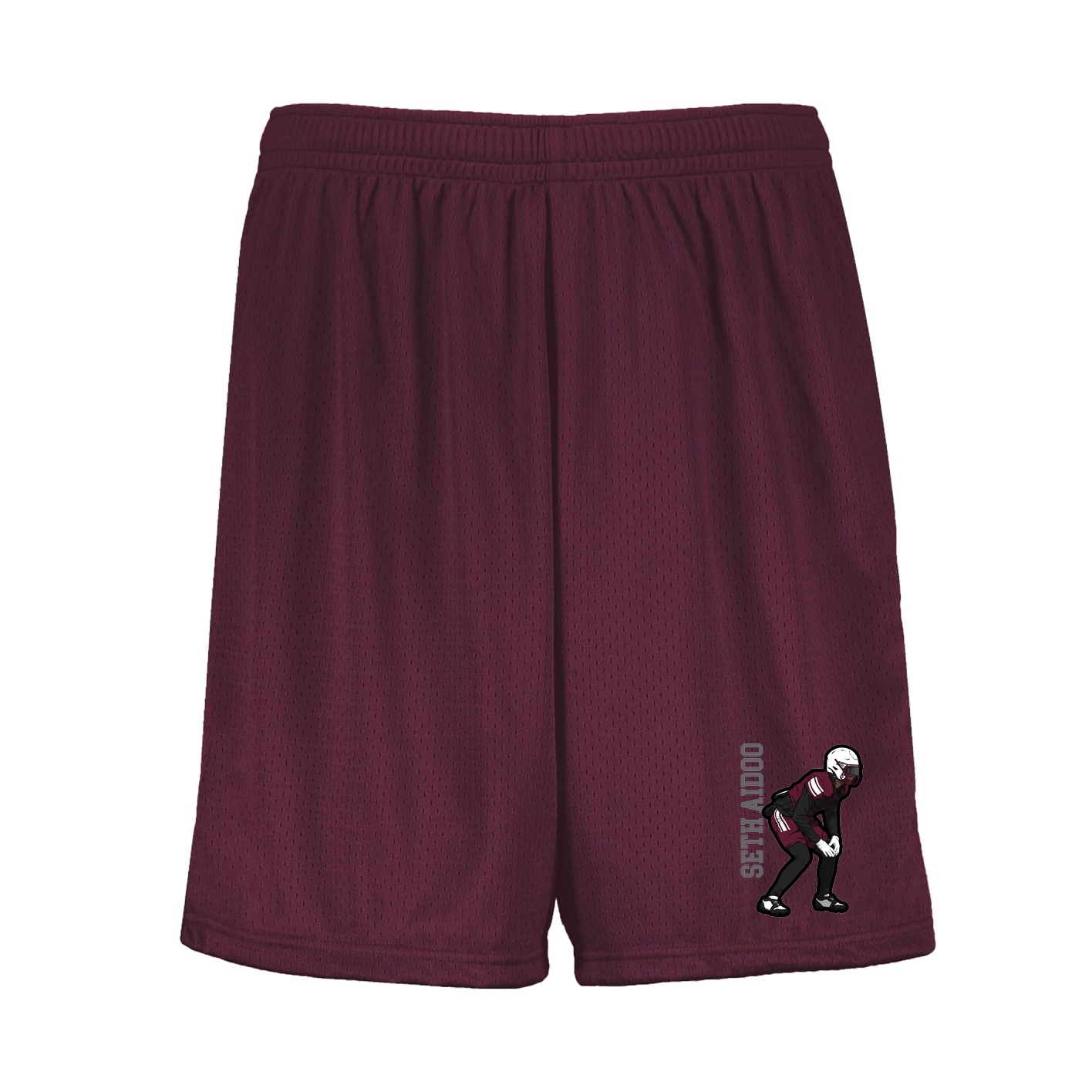 Shorts — Name Vertical in Maroon