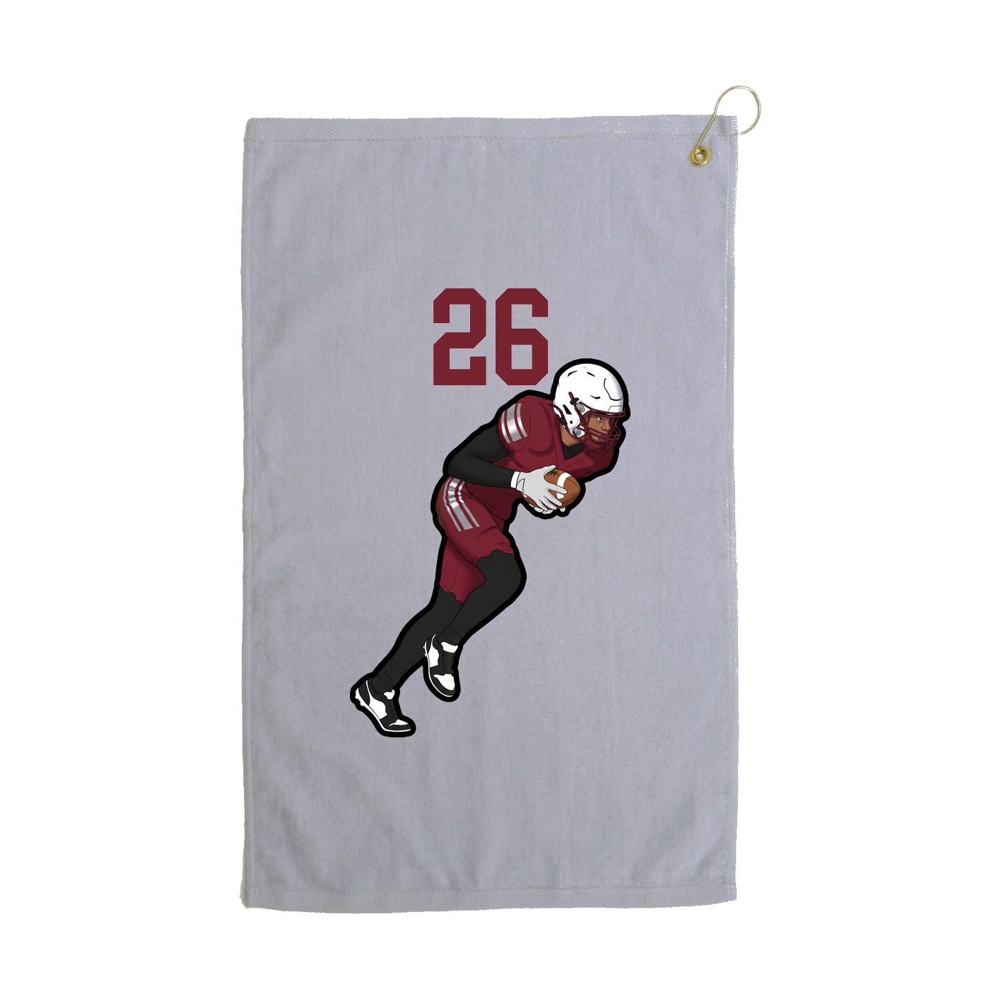 Golf Towel — Number Top in Grey