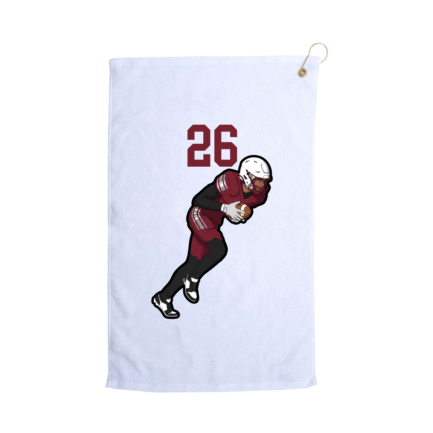 Golf Towel — Number Top in White