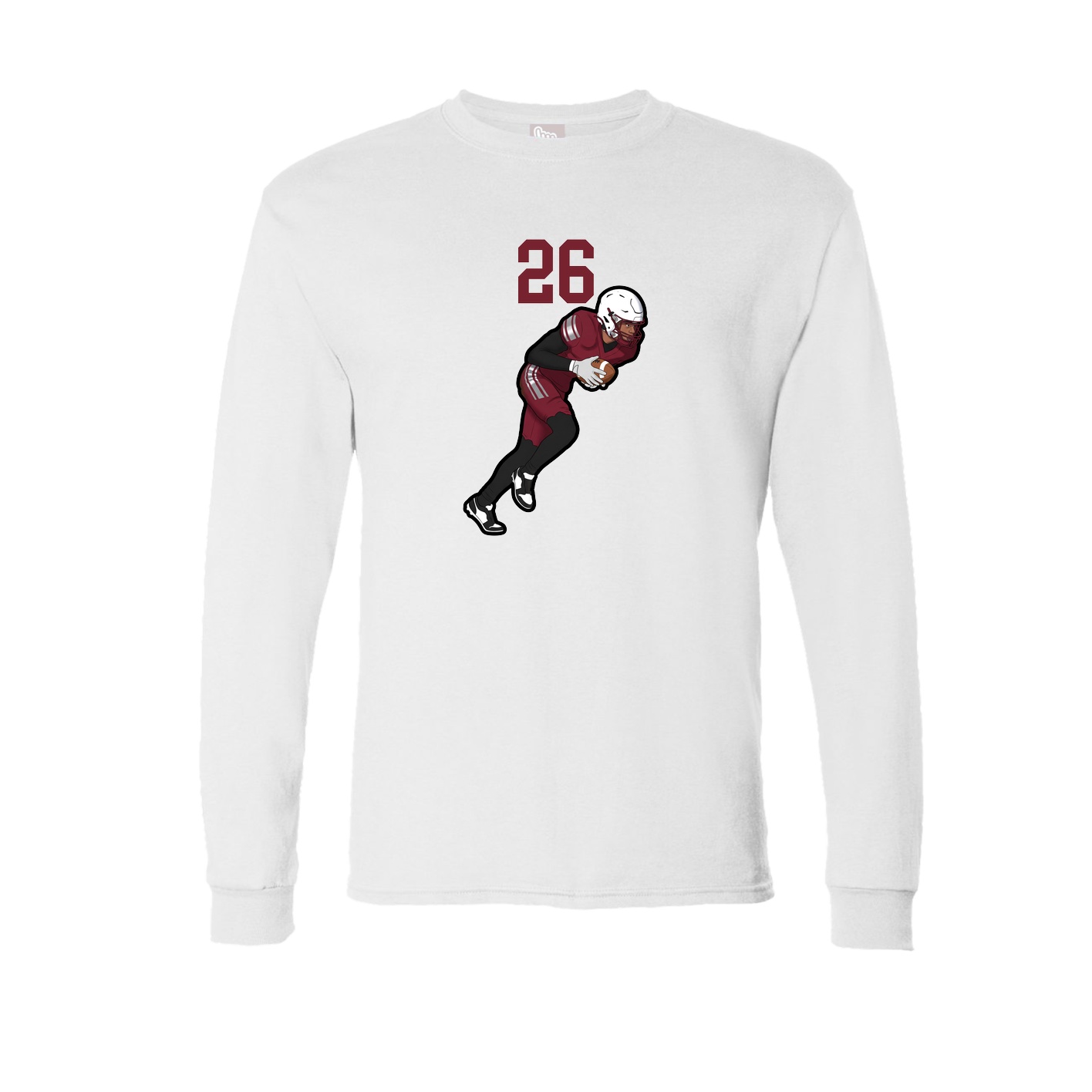 Long Sleeve Tee — Number Top in White