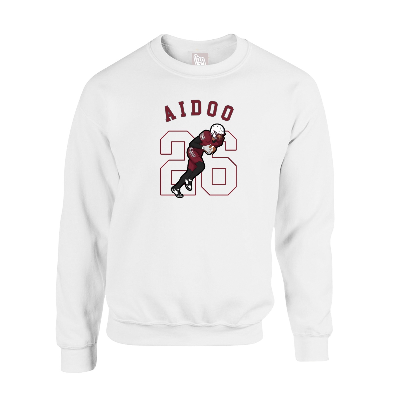 Fleece Crew — Shirsey Arch in White