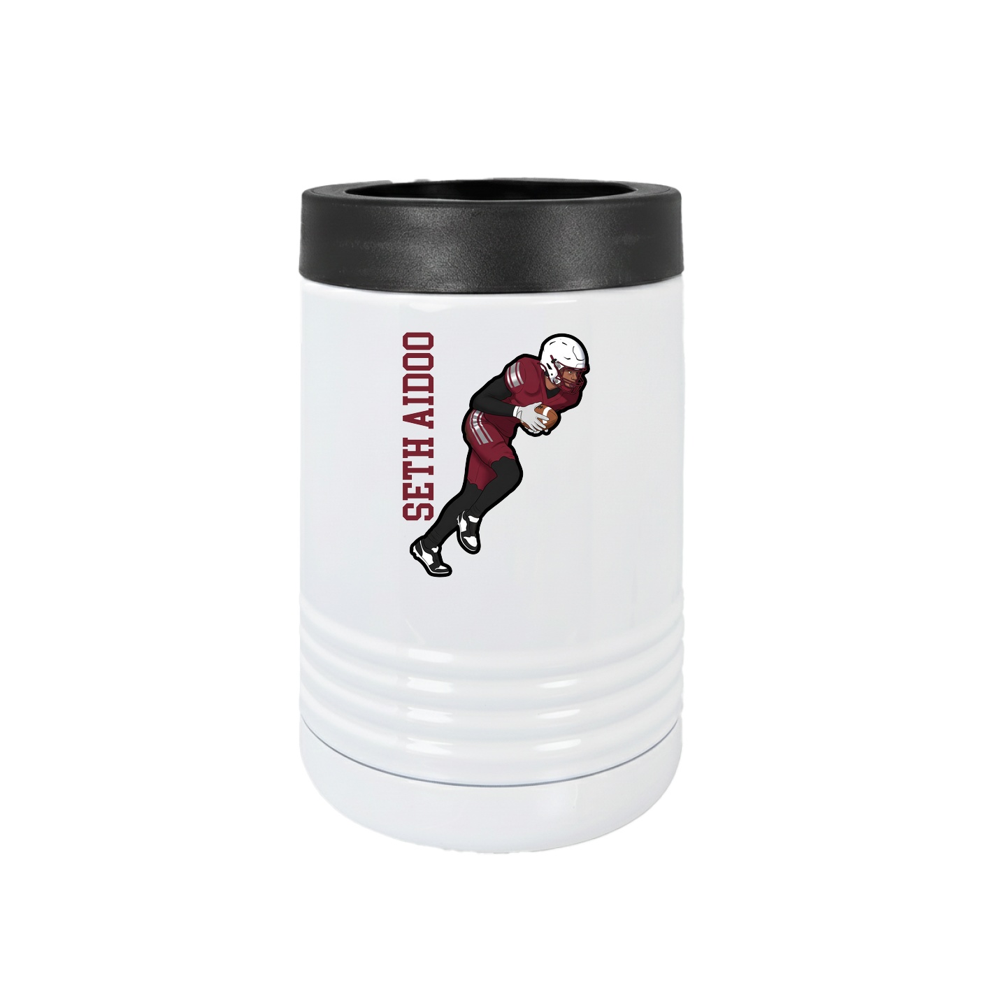 Beverage Holder — Name Vertical in White