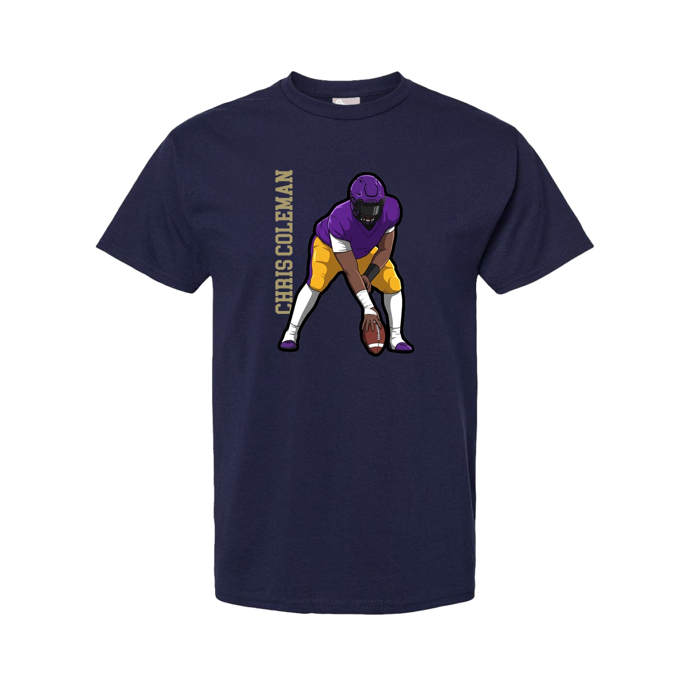 Tee — Name Vertical in Navy