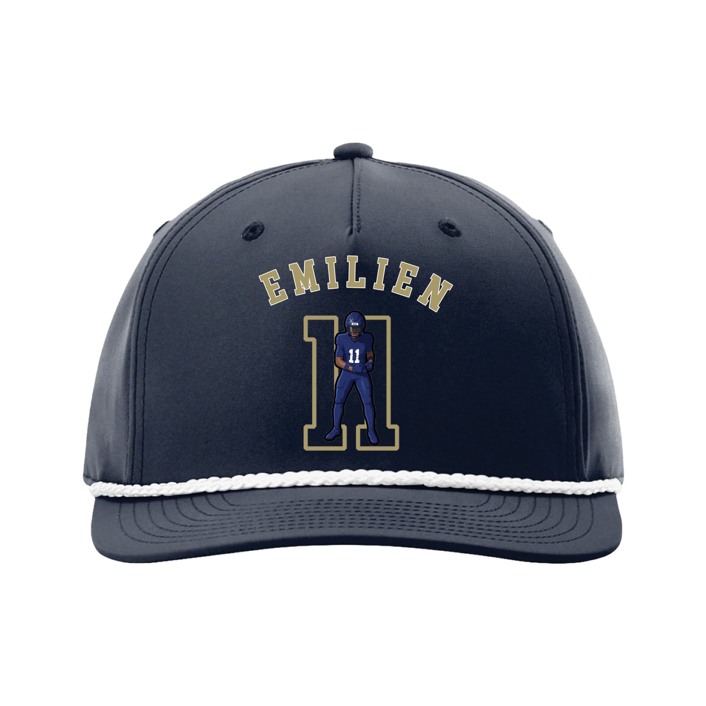 Five-Panel Classic Rope Cap — Shirsey Arch in Navy