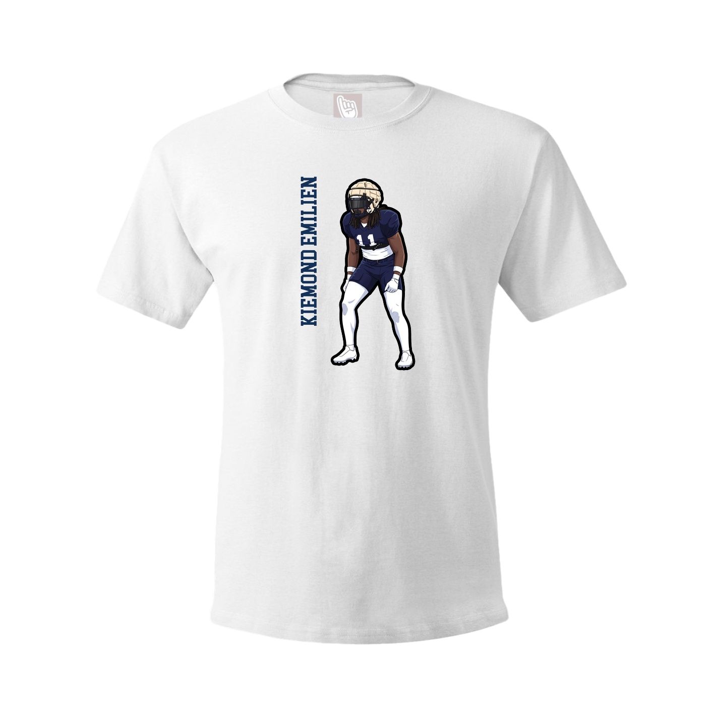 Tee — Name Vertical in White