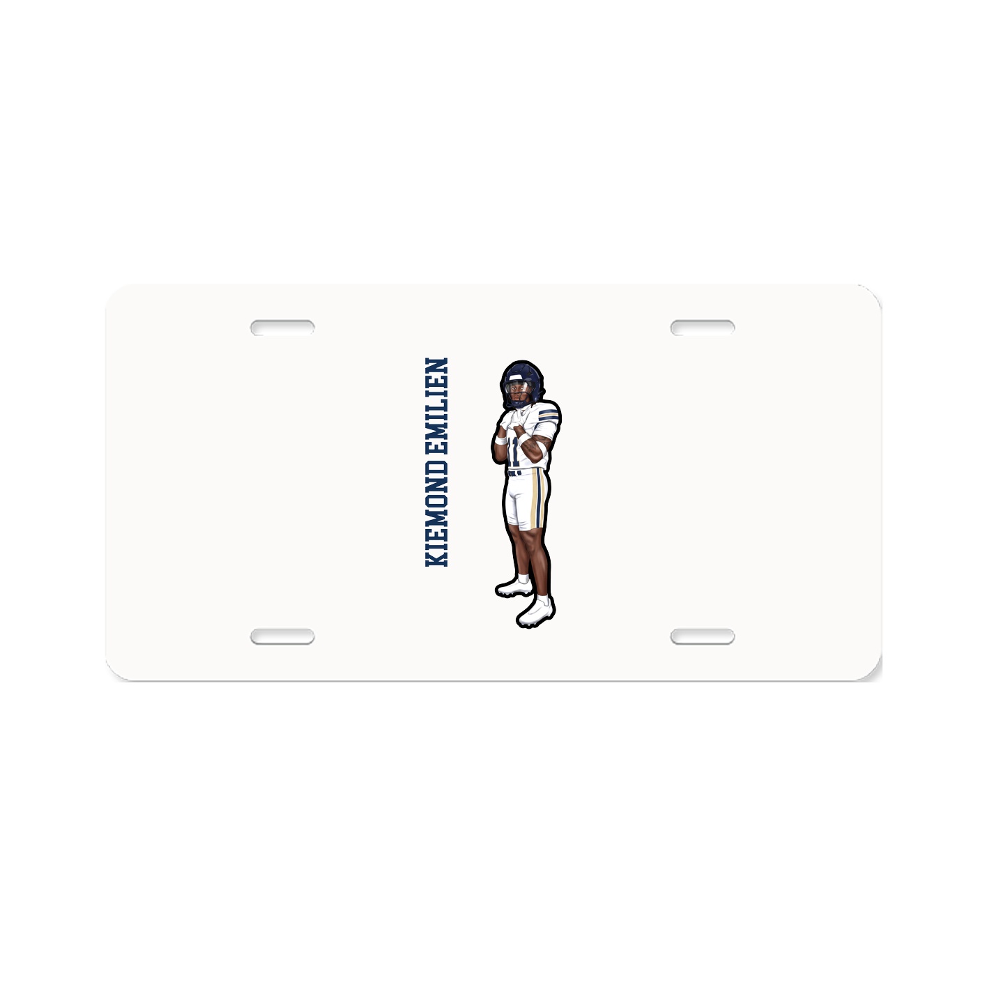 License Plate — Name Vertical in Classic