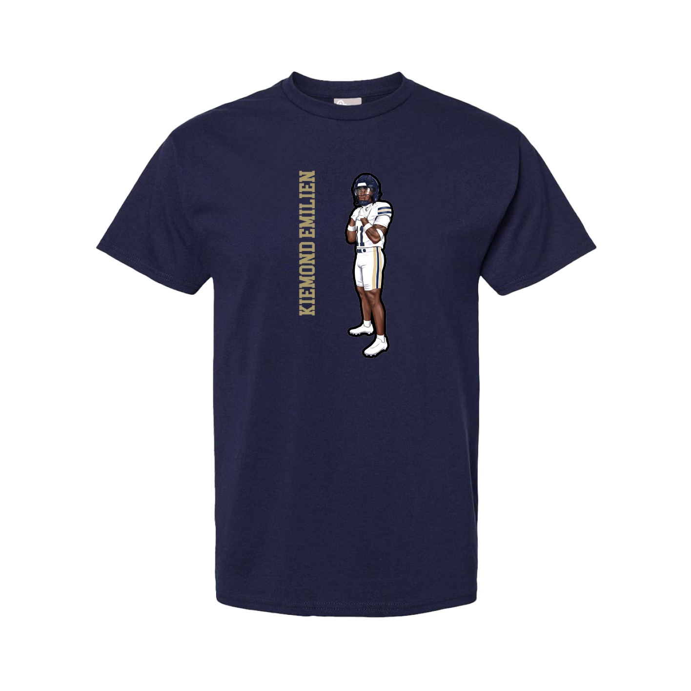 Youth Tee — Name Vertical in Navy