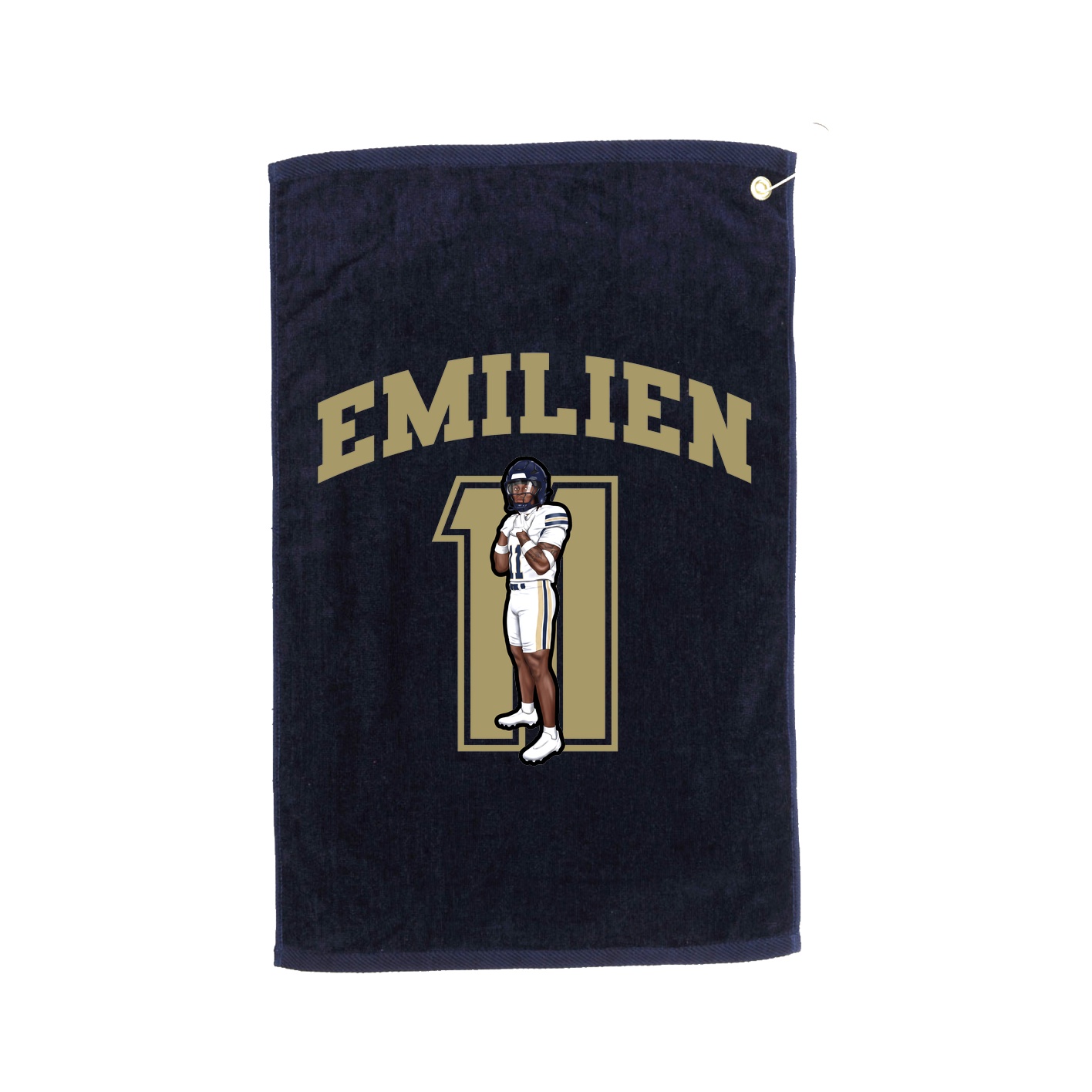 Golf Towel — Number in Navy