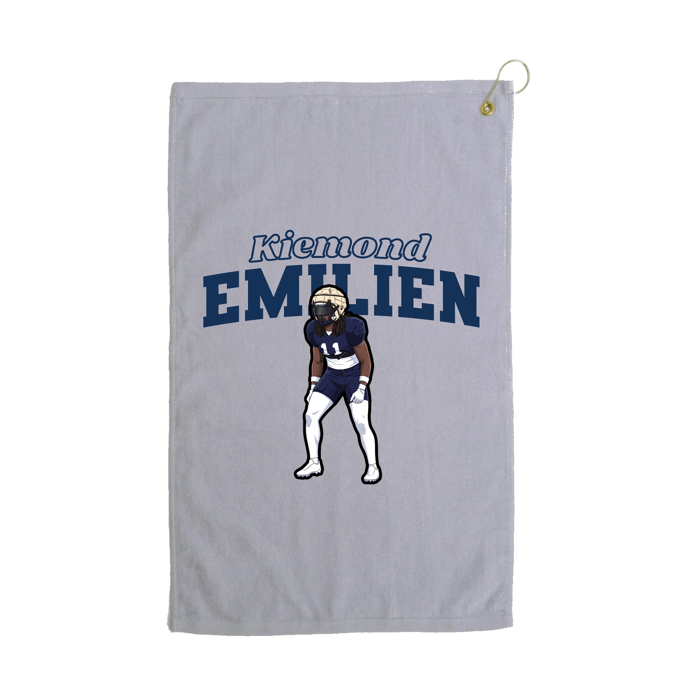 Golf Towel — Name Arch in Grey