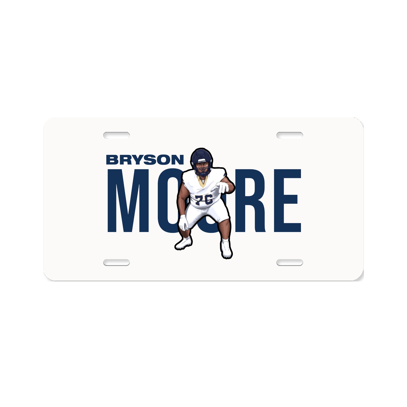 License Plate — Player Name in Classic