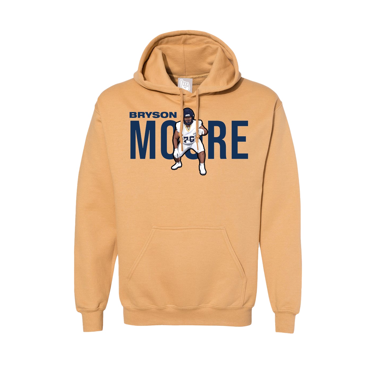 Hoodie — Player Name in Vegas Gold
