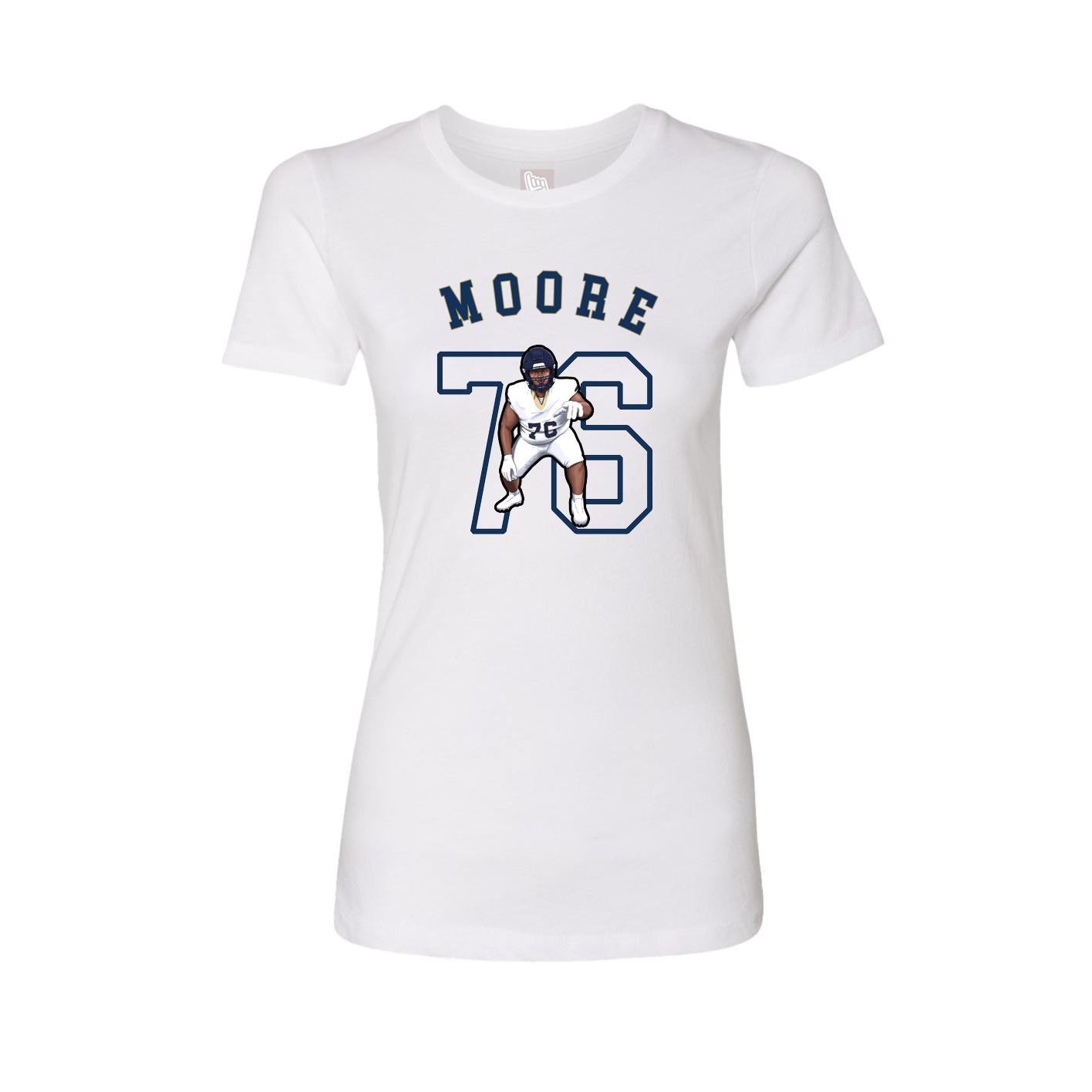Fitted Women's Tee — Shirsey Arch in White