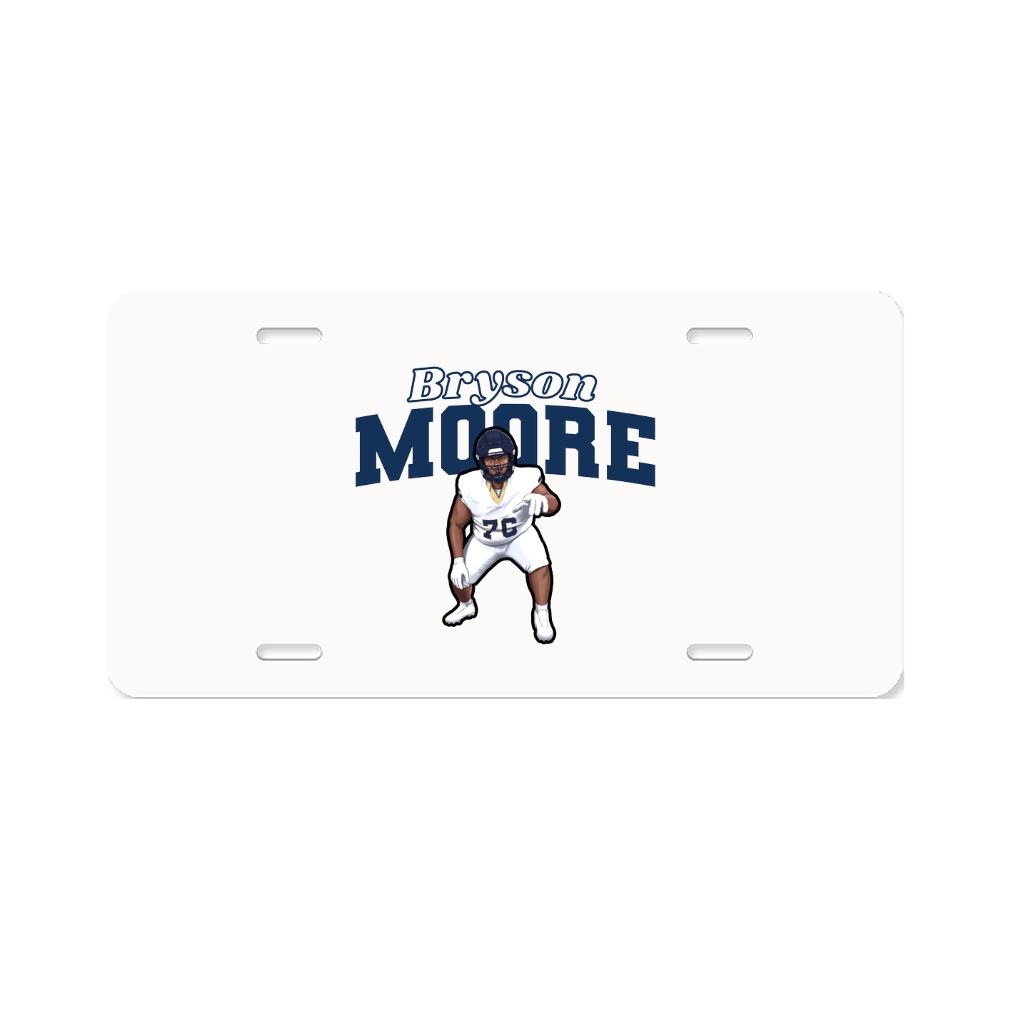 License Plate — Name Arch in Classic