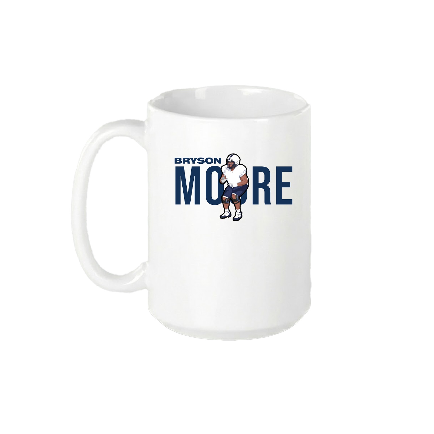 15oz Coffee Mug — Player Name in White