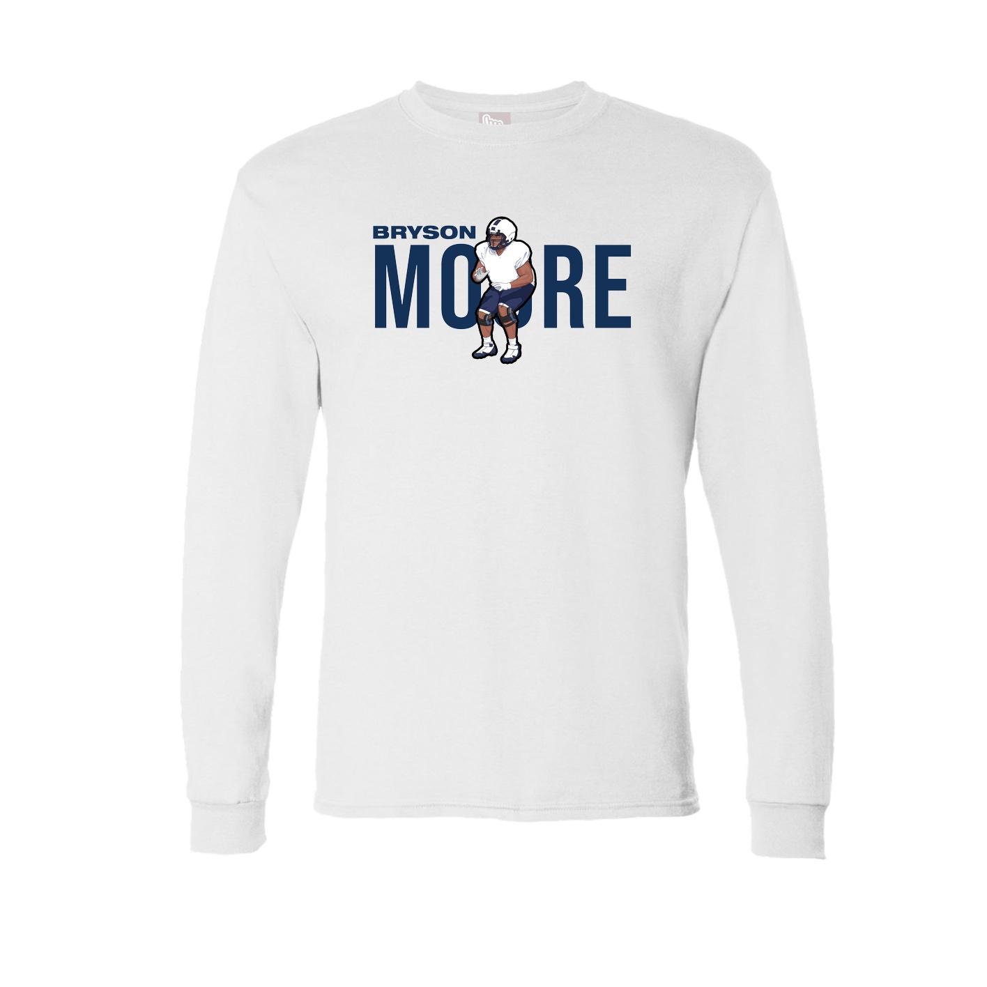 Long Sleeve Tee — Player Name in White