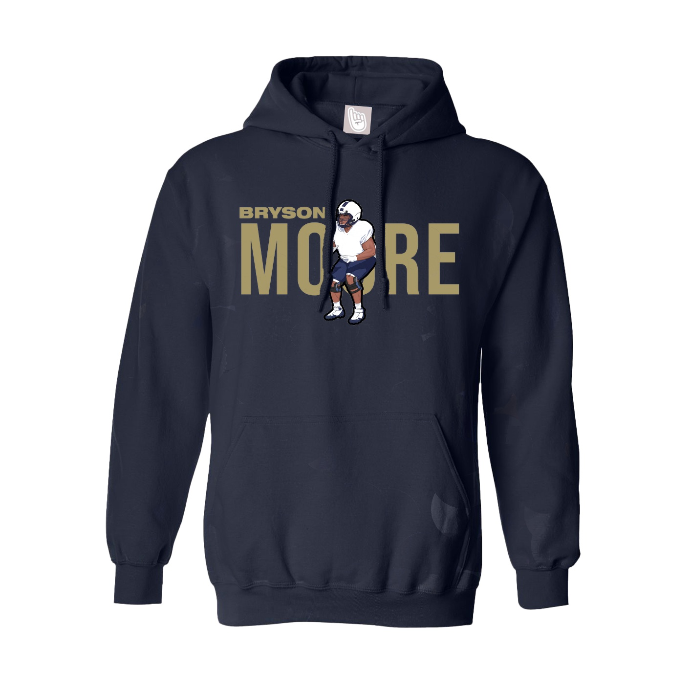 Youth Hoodie — Player Name in Navy