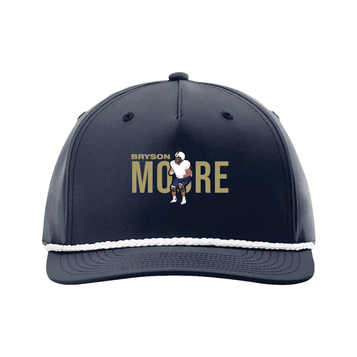 Five-Panel Classic Rope Cap — Player Name in Navy