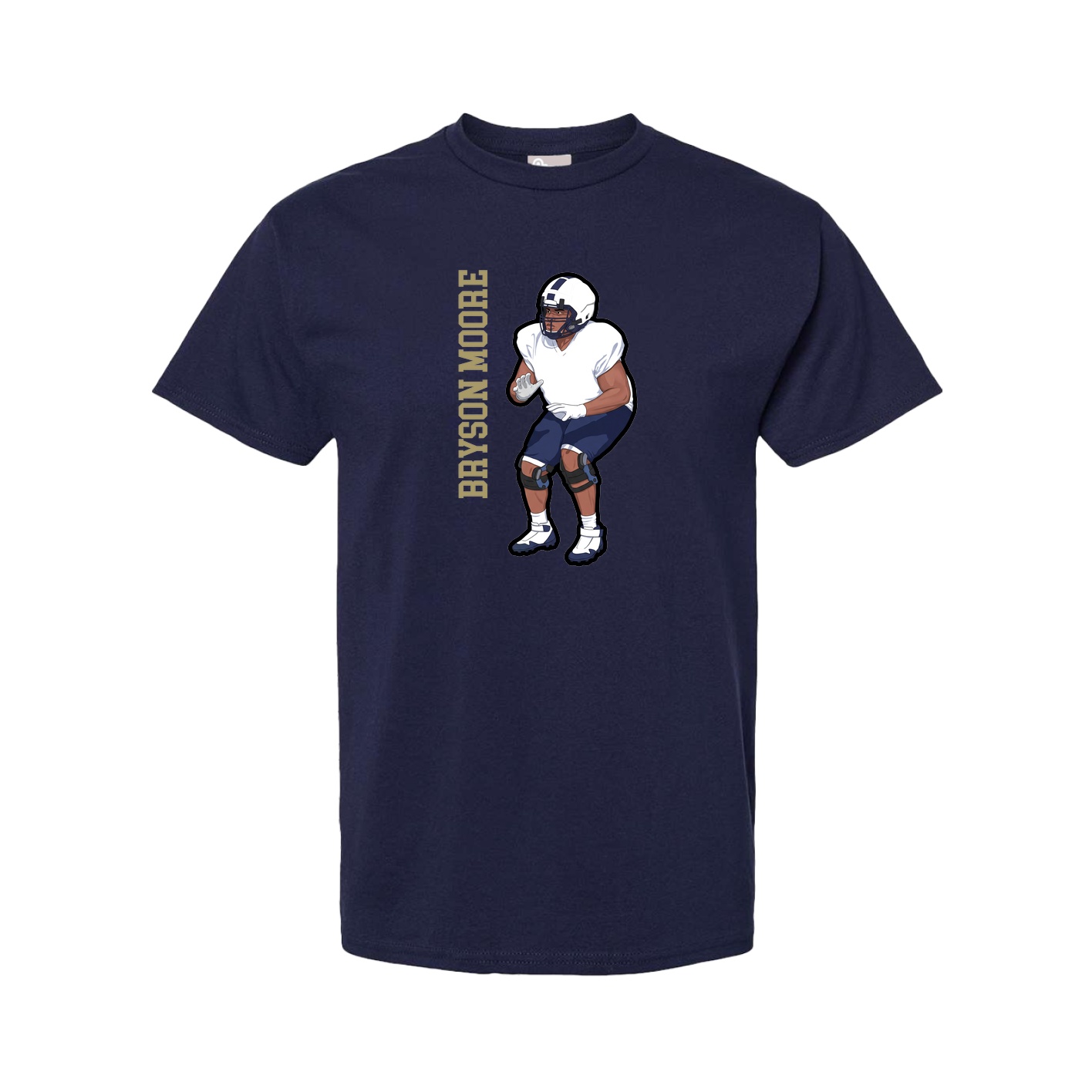 Youth Tee — Name Vertical in Navy