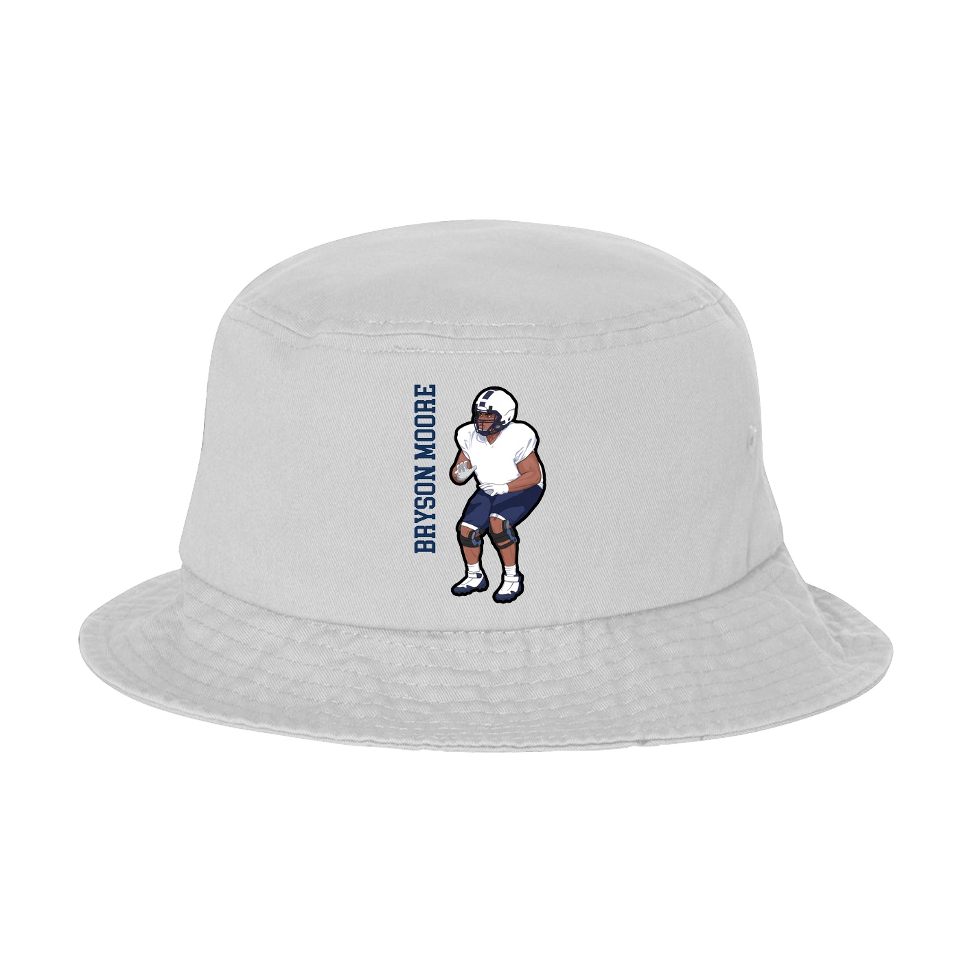Bucket Cap — Name Vertical in White