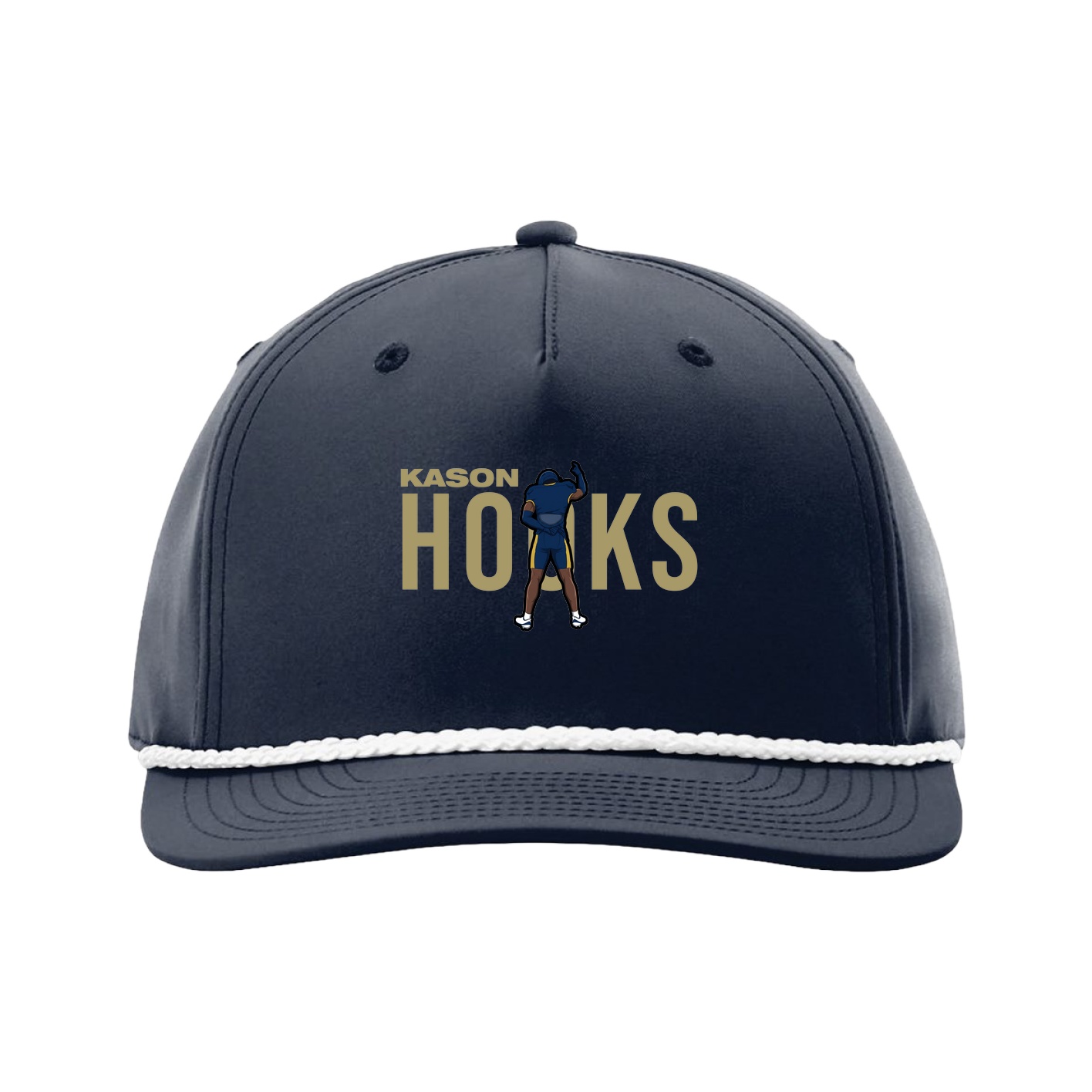 Five-Panel Classic Rope Cap — Player Name in Navy