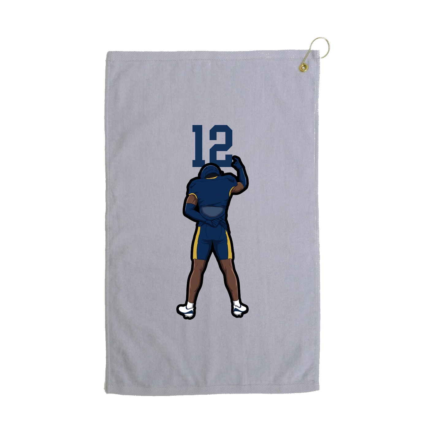 Golf Towel — Number Top in Grey